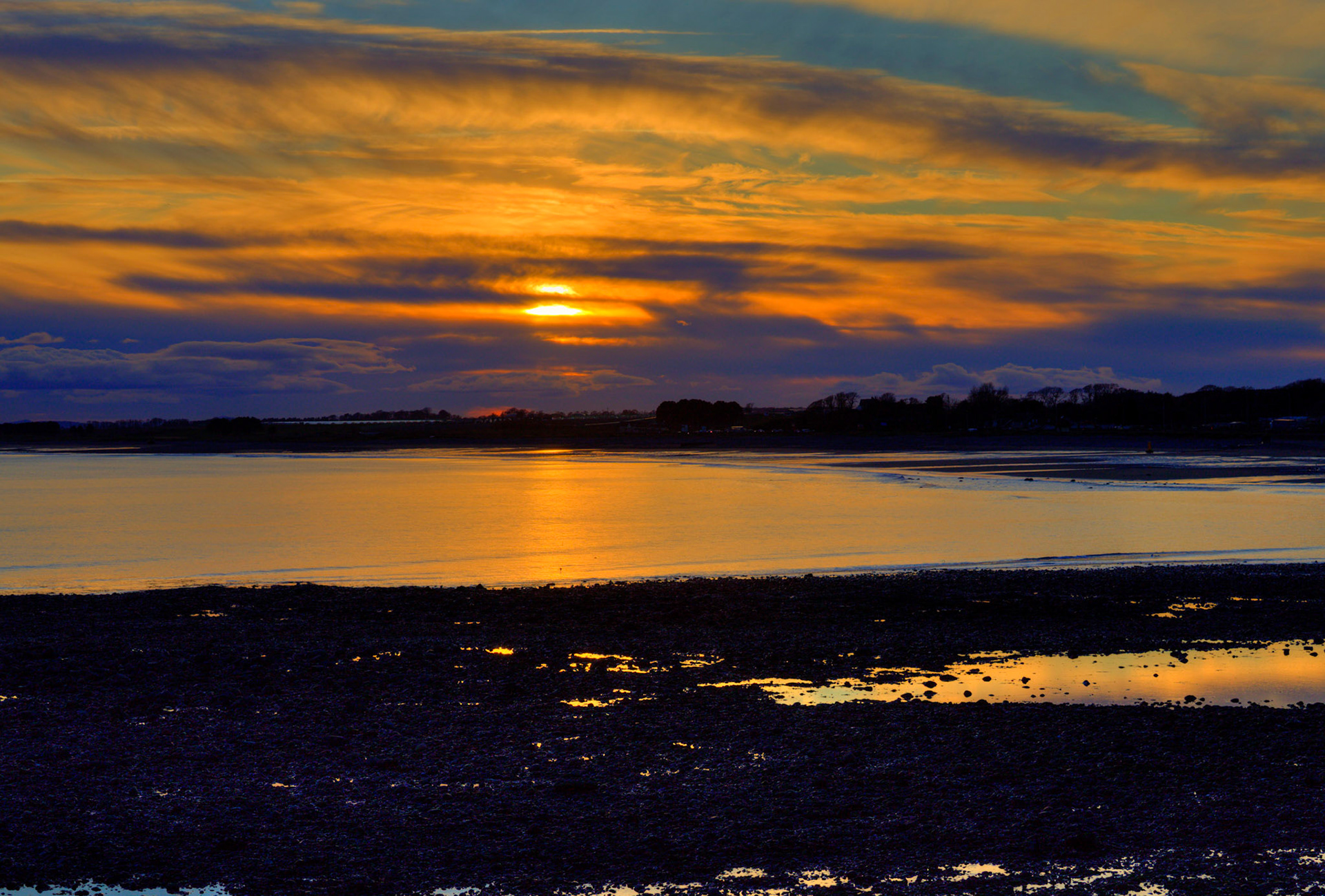 Sunset at Arbroath 08 February 2024