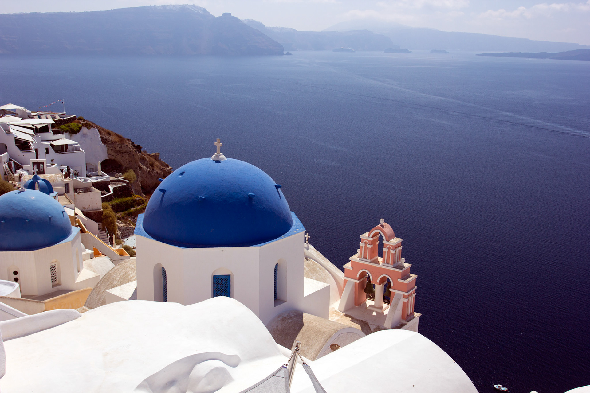 Anastasis Church in Oia, Santorini. Anastasis is Greek for “resurrection”.This church featured in various newspapers (Daily Record, Telegraph, Metro, probably others)  yesterday as Lidl have photoshopped the cross off the top of it, in an image of the church they have used on the packaging of their Greek range. Please see my other Photographs at: http://www.jamespdeans.co.uk/