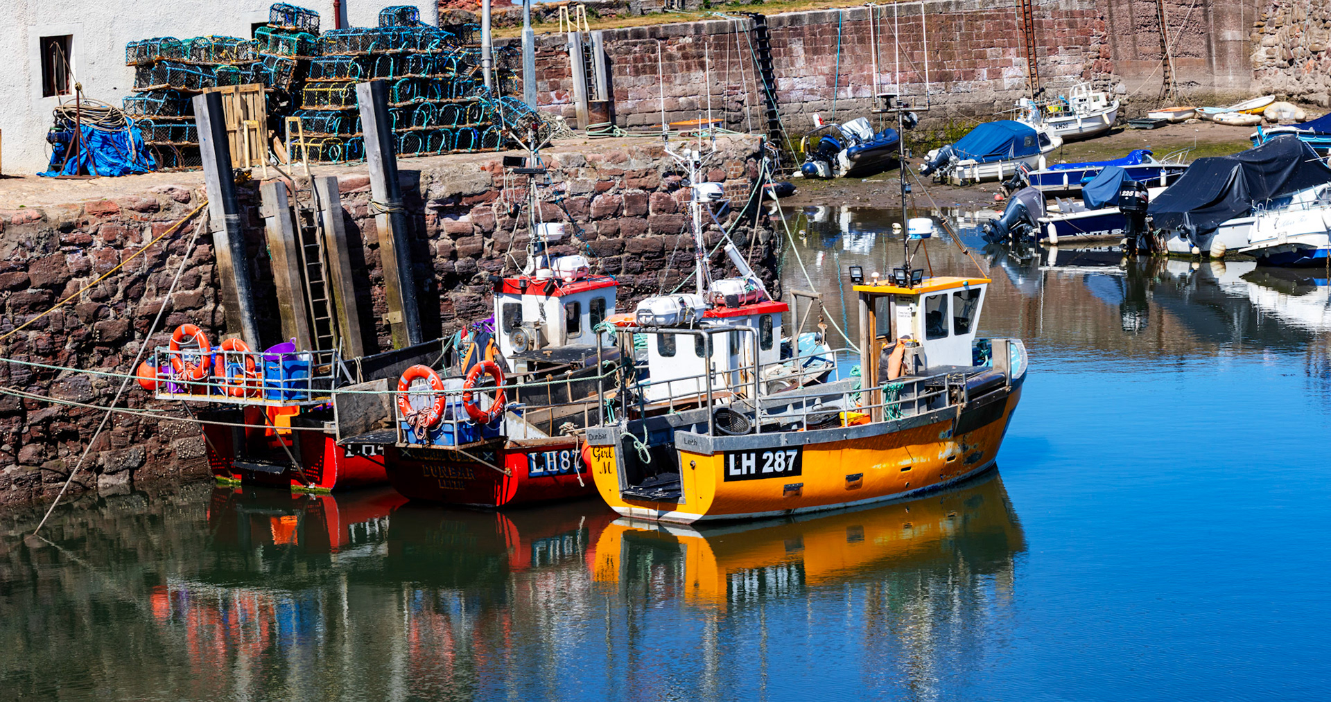 Fishing Boats &amp; Reflections - Dunbar 17 May 2025