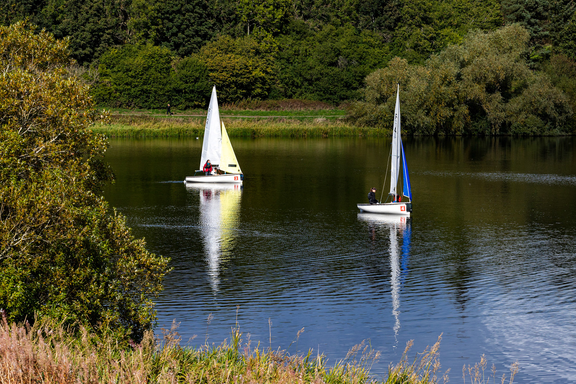 Sailing on Linlithgow Loch, with Reflections - 24 September 2022