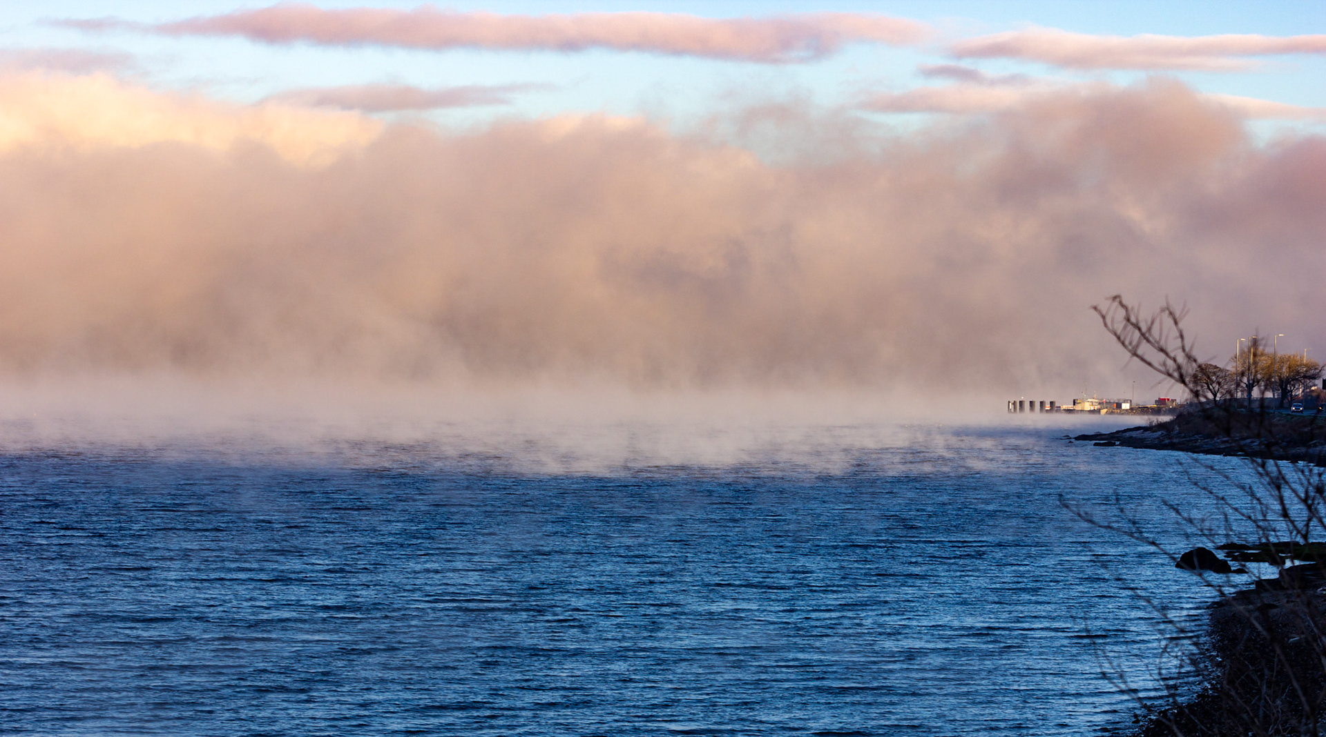 Fog over the Firth of Clyde at Gourock 13 December 2022