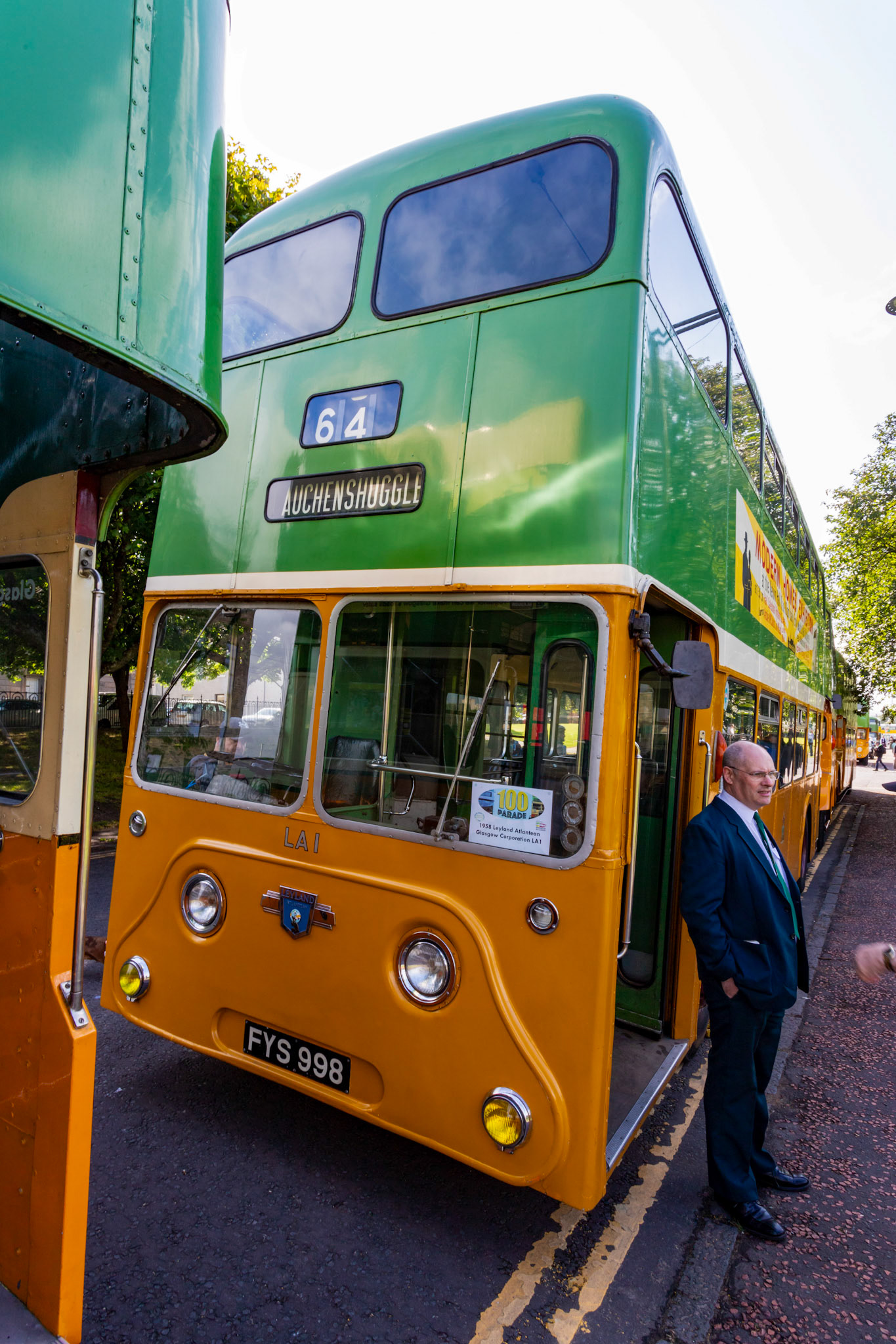 FYS998 Number: LA1 Leyland Atlantean 1958 - 100 years of Glasgow Corporation Motorbuses at the People's Palace Glasgow 03 August 2024