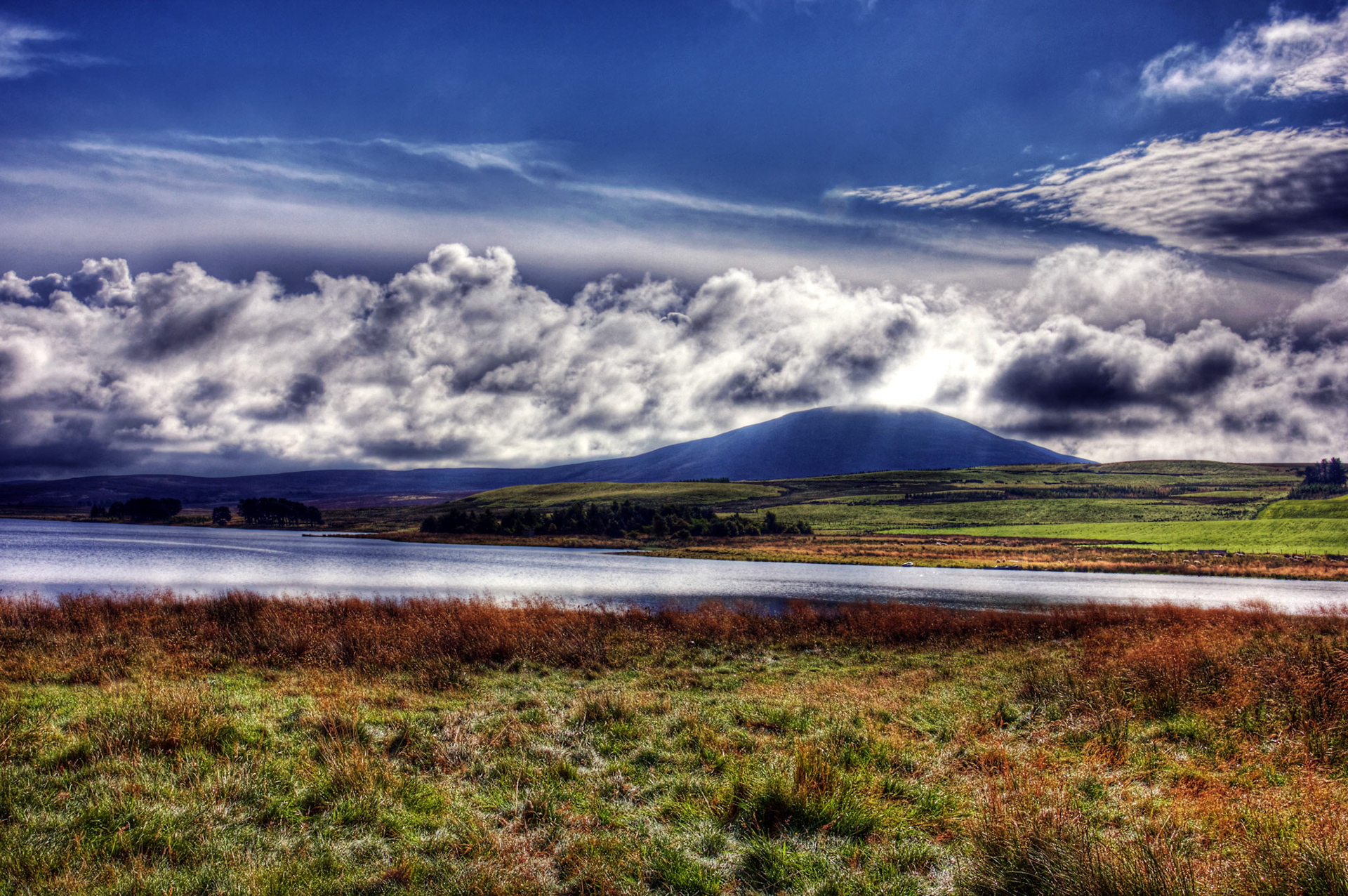 East Cairn Hill in the Pentland Hills. The water is Harperrig Reservoir. Viewed from Colzium. Please see my other Photographs at: http://www.jamespdeans.co.uk