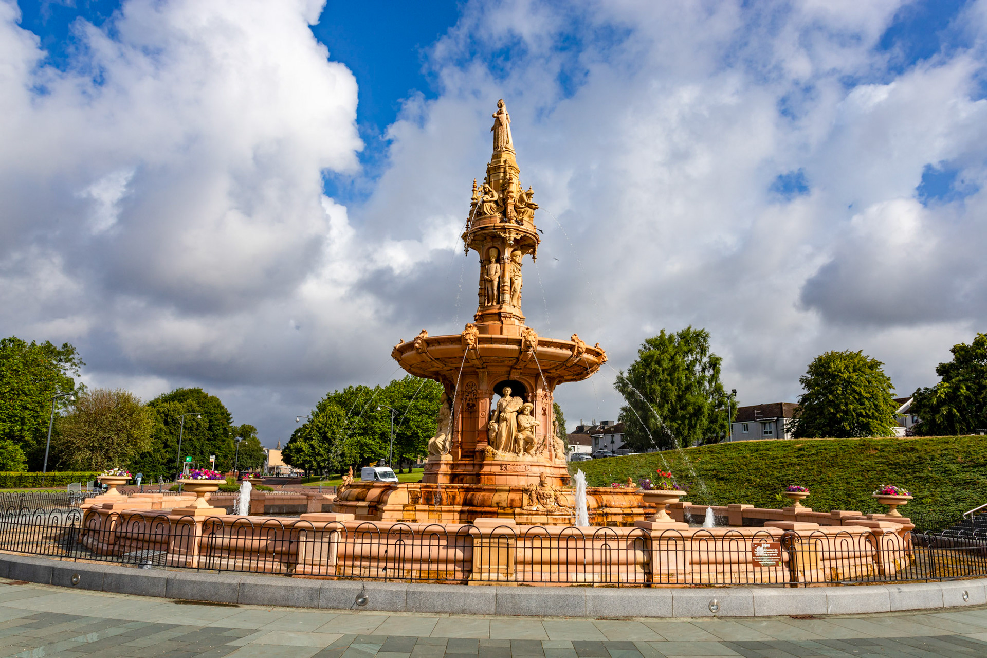 The Doulton Fountain outside the People's Palace Glasgow 03 August 2024