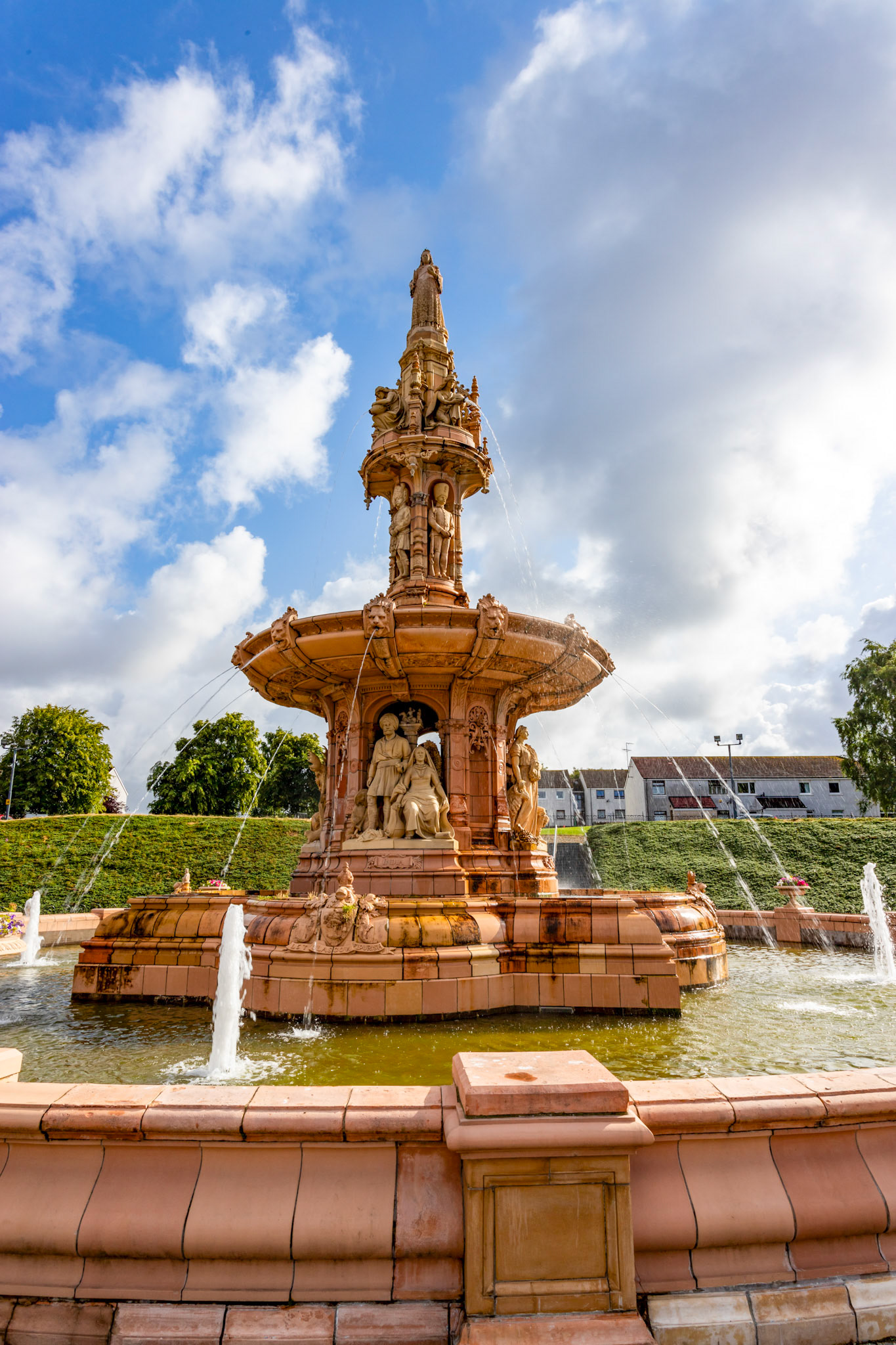 The Doulton Fountain outside the People's Palace Glasgow 03 August 2024