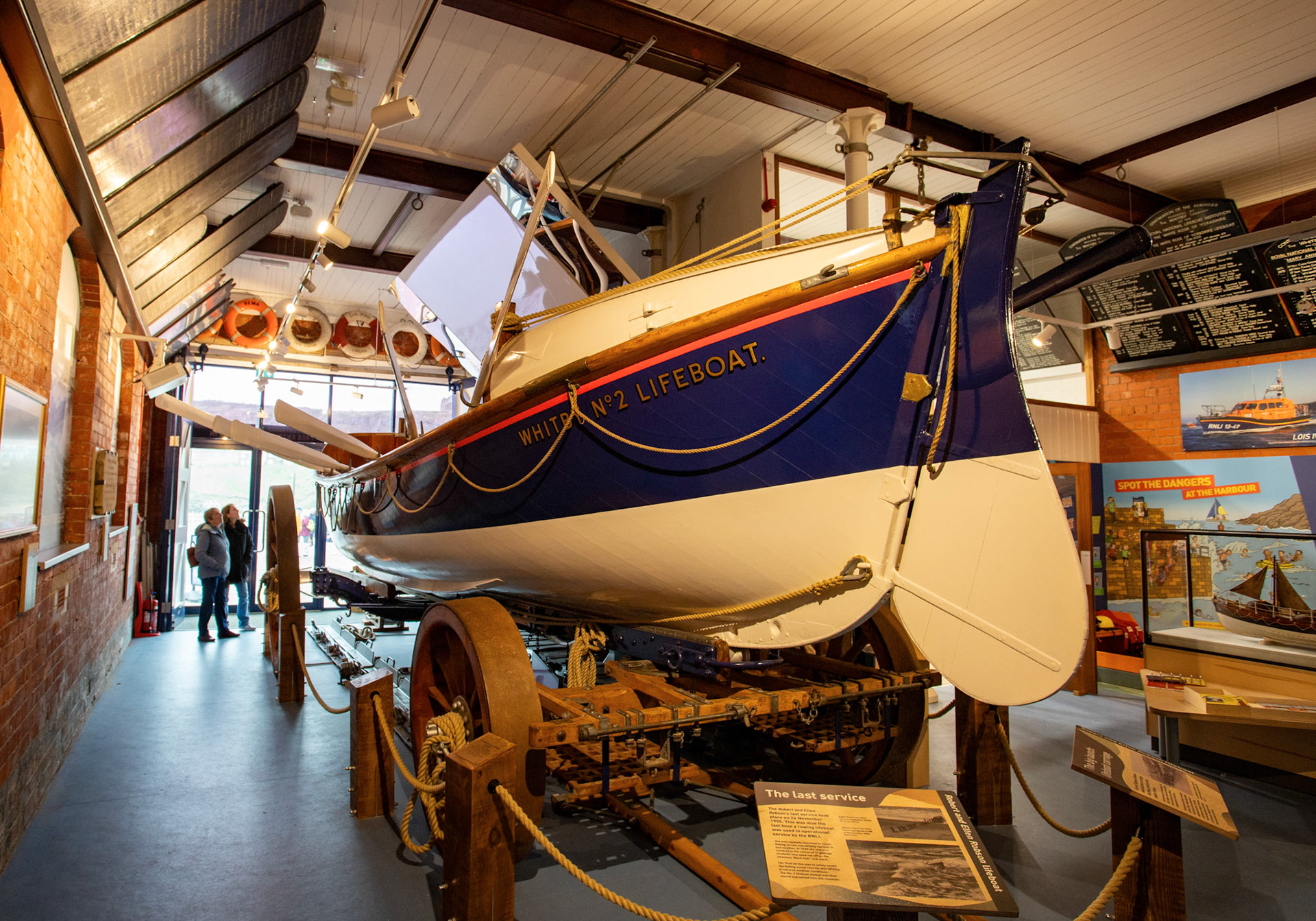 Whitby 24 March 2026This boat was last used on 24 November 1955 - that was also the last time that the RNLI used a rowing boat for rescues. I was very surprised that rowing boats had been used so recently.The boats trailer is even older - dating from the 1800s.