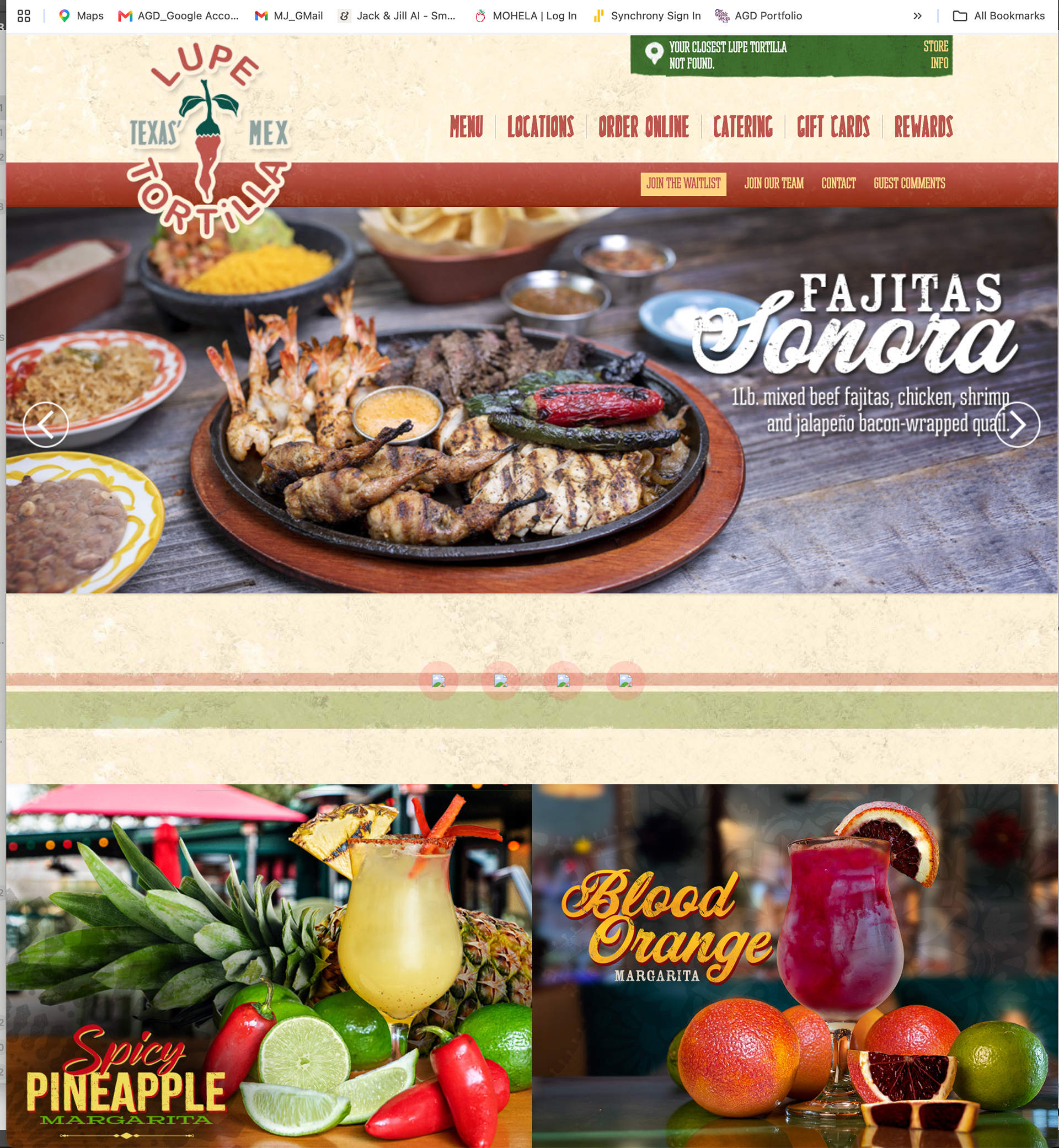 Lupe Tortilla Restaurants website from archive.