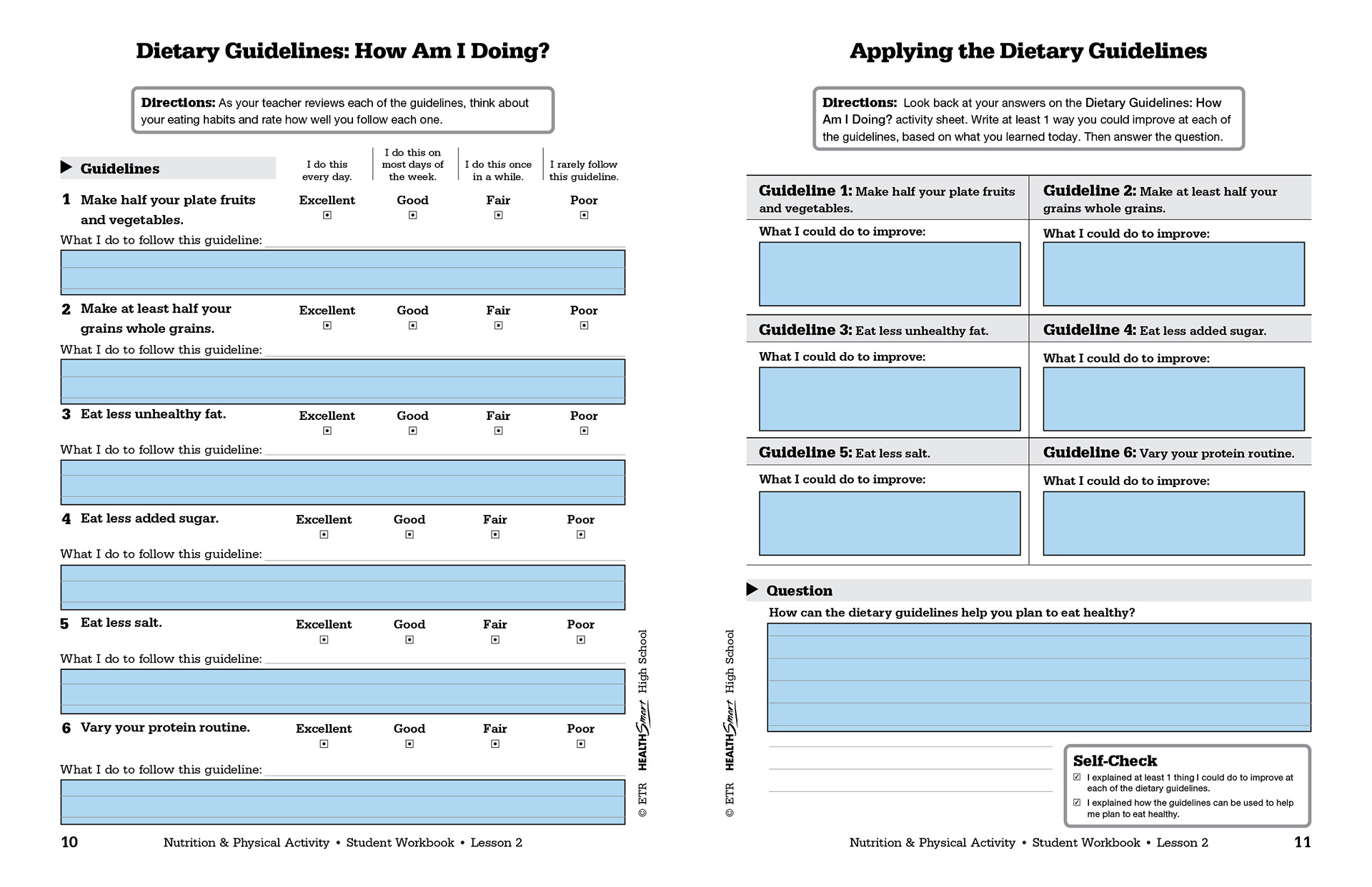 Form Development for high school workbook.