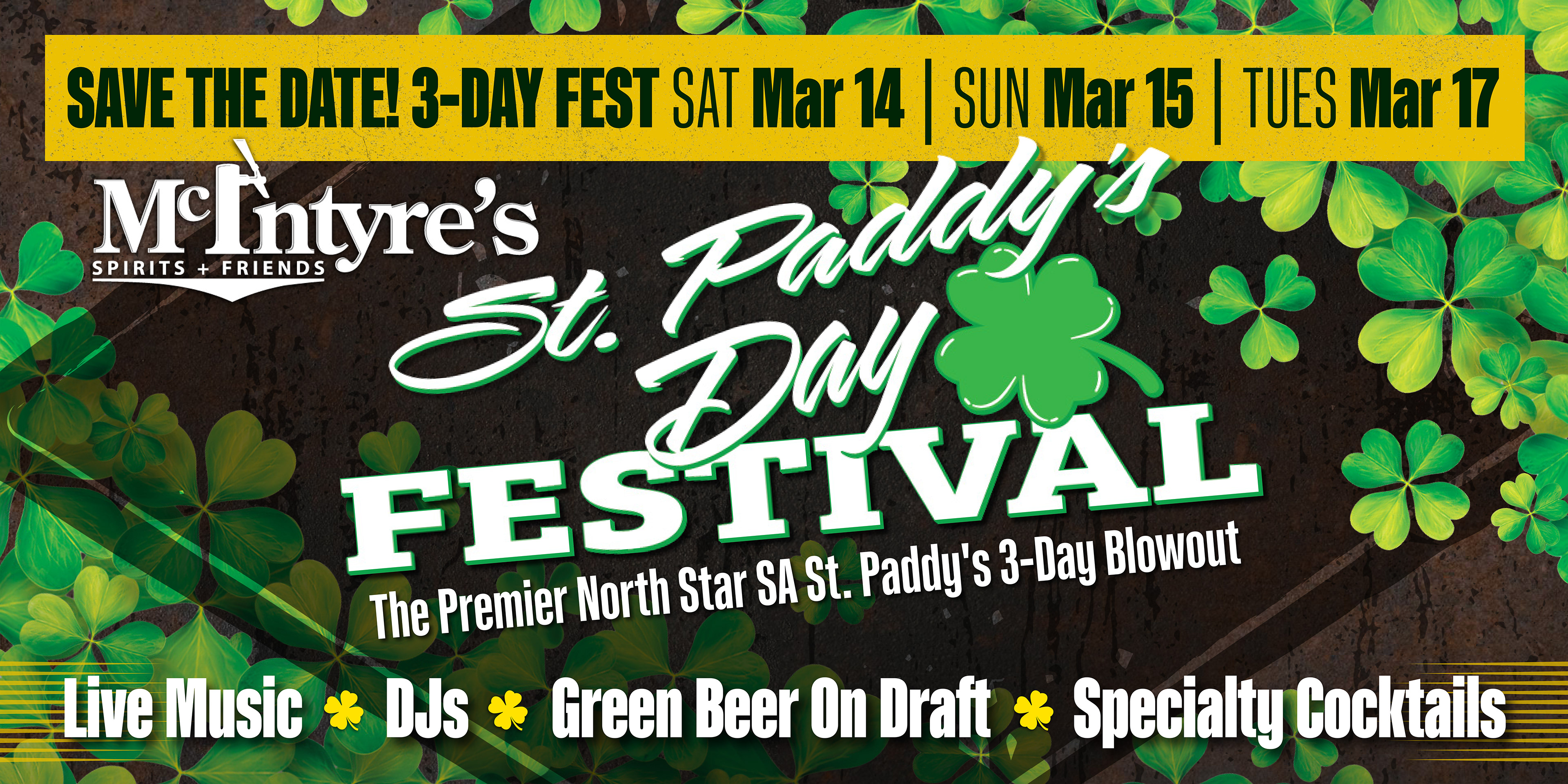 McIntyre's USA 3x6 foot St. Paddy's Day Vinyl Banner