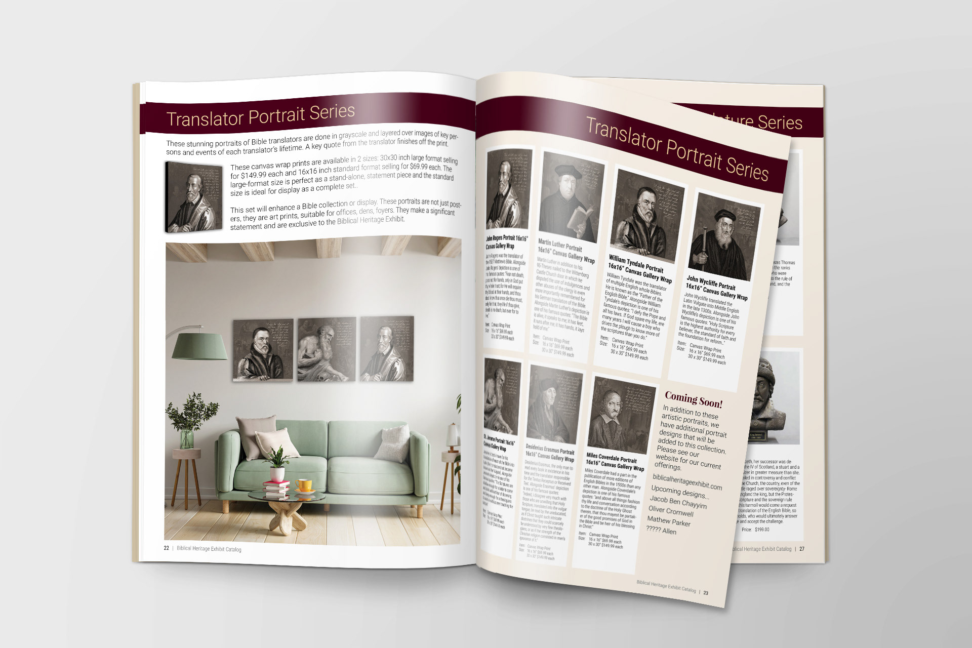 Biblical Heritage Exhibit Catalog Sample Spread