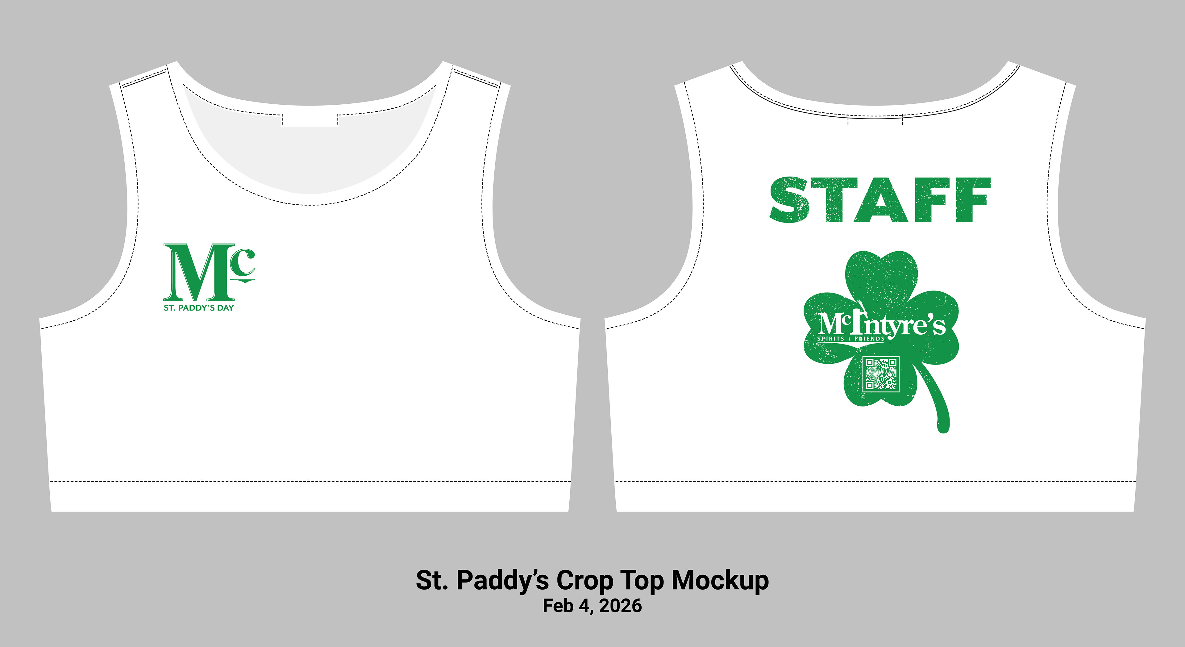 McIntyre's USA Event Staff Crop Top Design