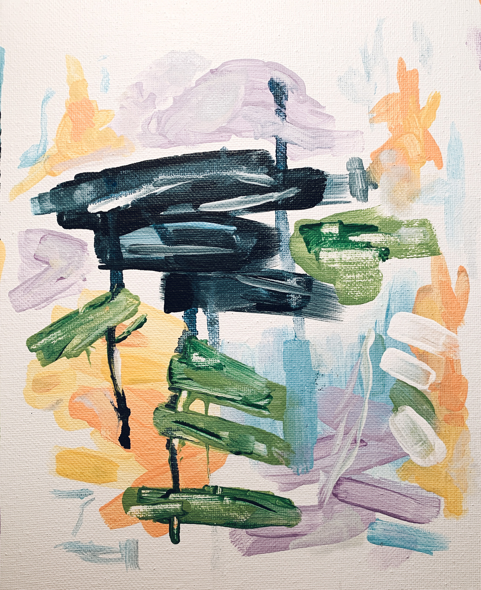 8x10, acrylic abstract