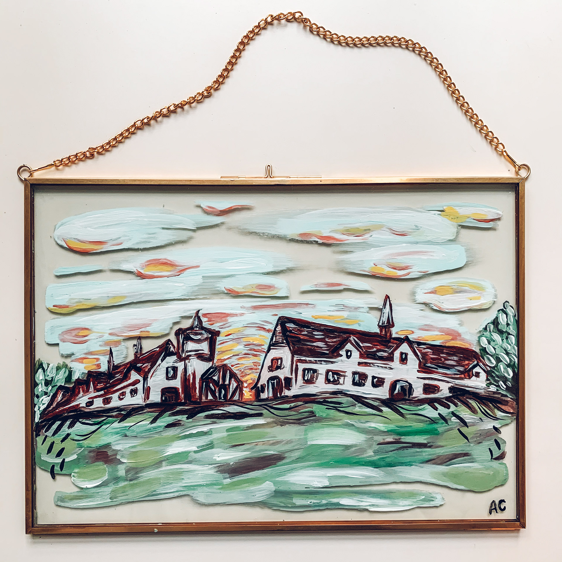 12x8 acrylic on glass frame