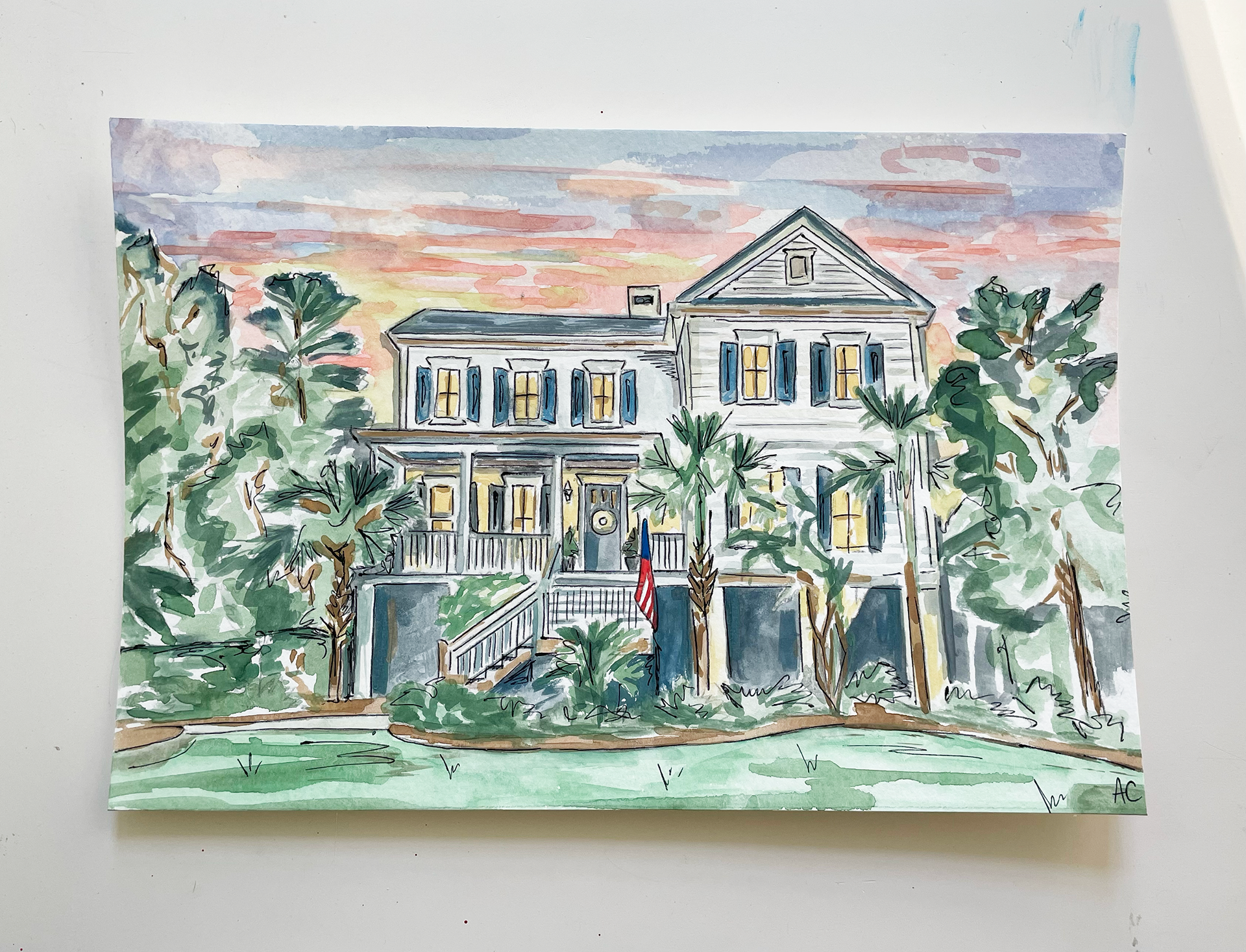 8x10, watercolor