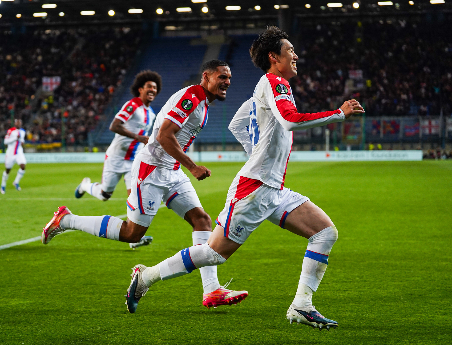 D. Kamada of Crystal Palace celebrates, 1/2 Conference league