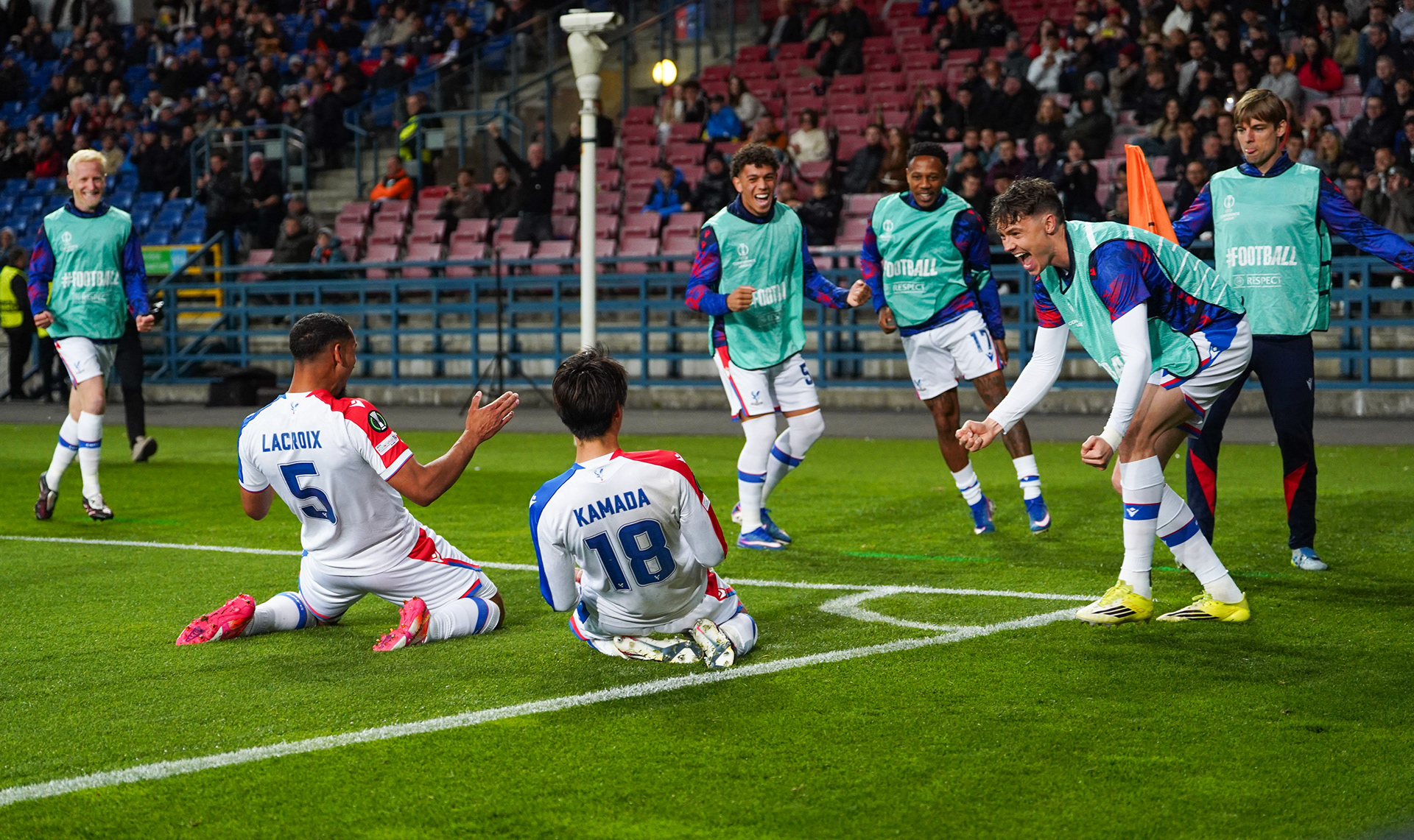 D. Kamada of Crystal Palace celebrates, 1/2 Conference league