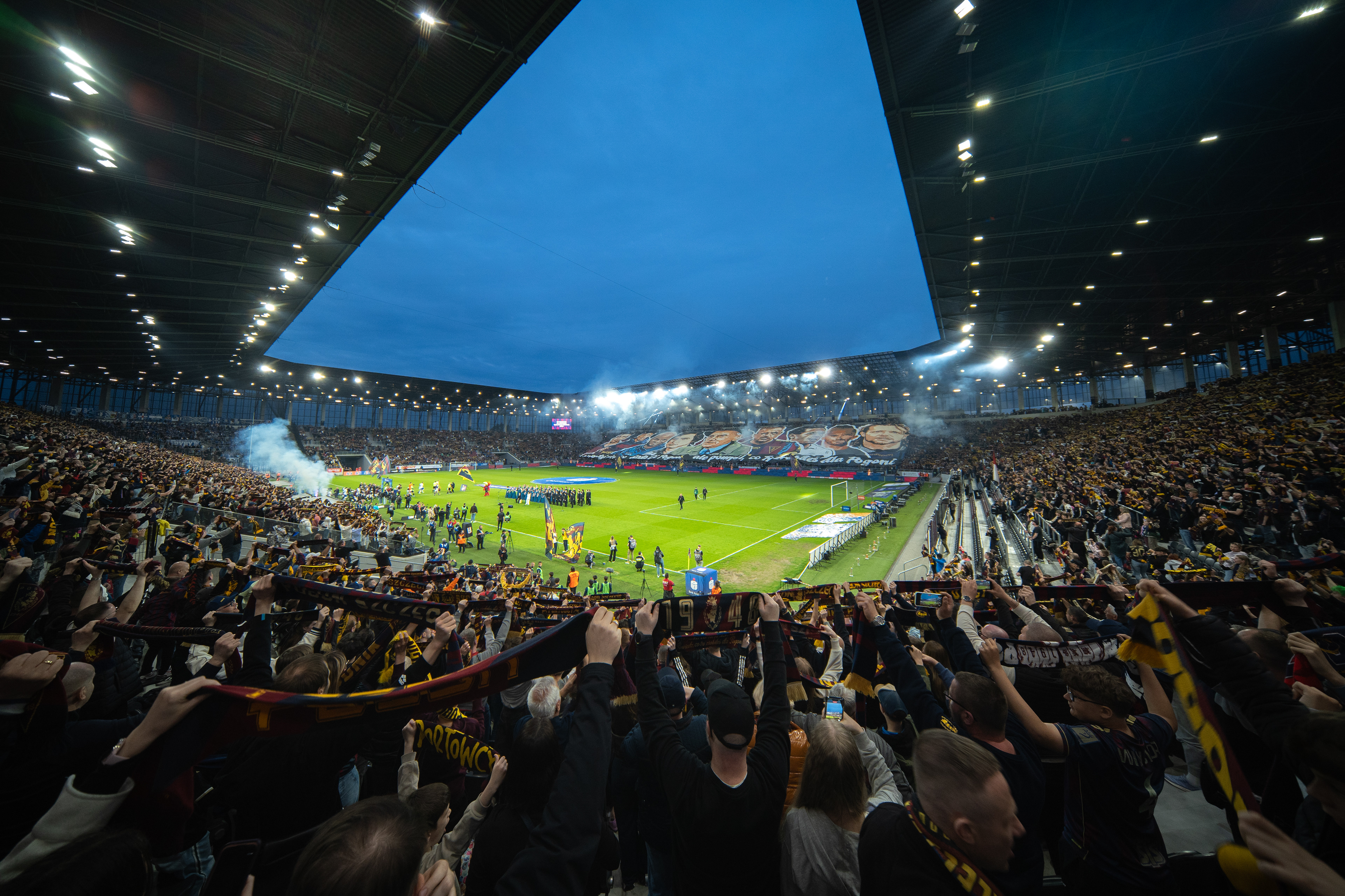 Pogon Szczecin - Lech Poznan match panorama