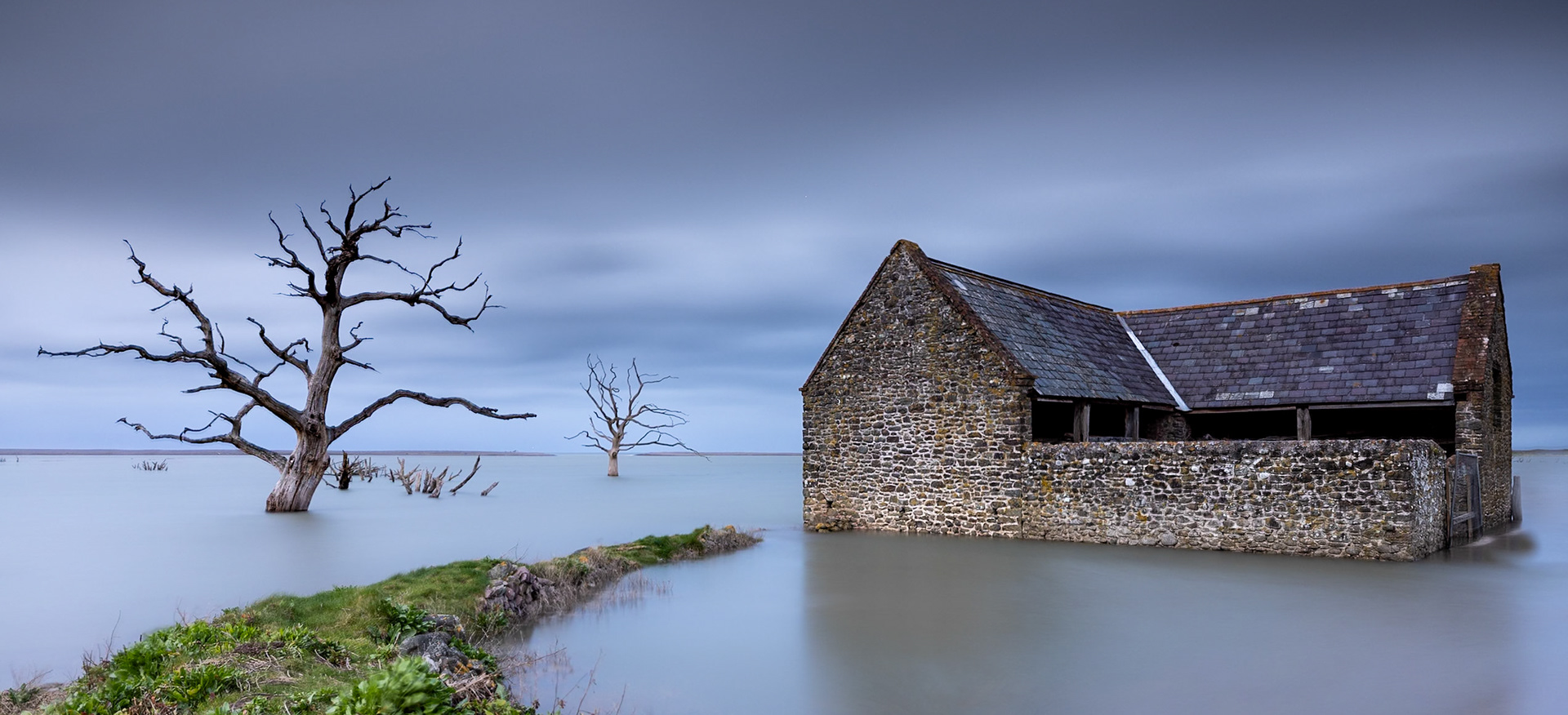 Porlock Marsh at high tide 2025