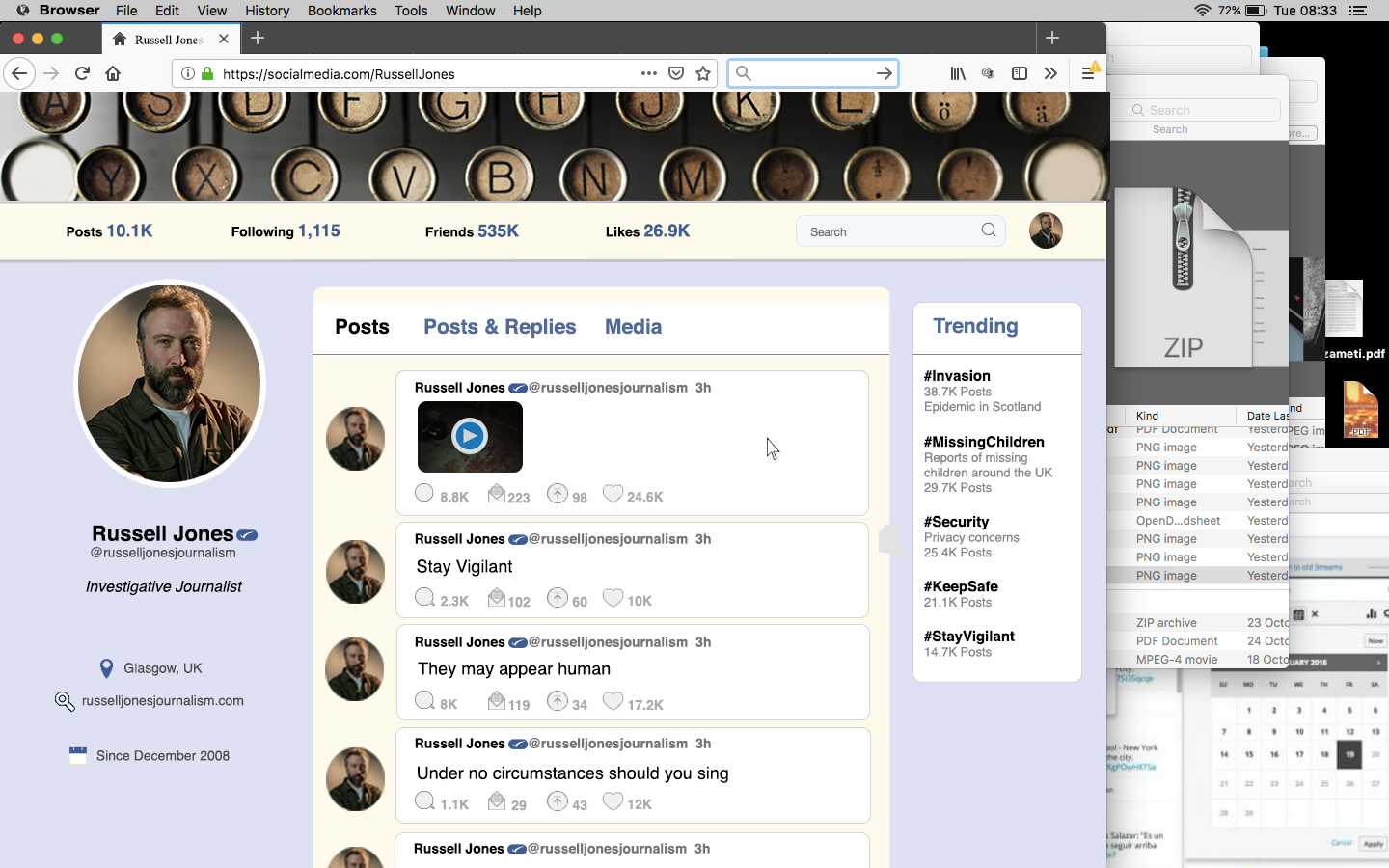 Social Media Design on Mac