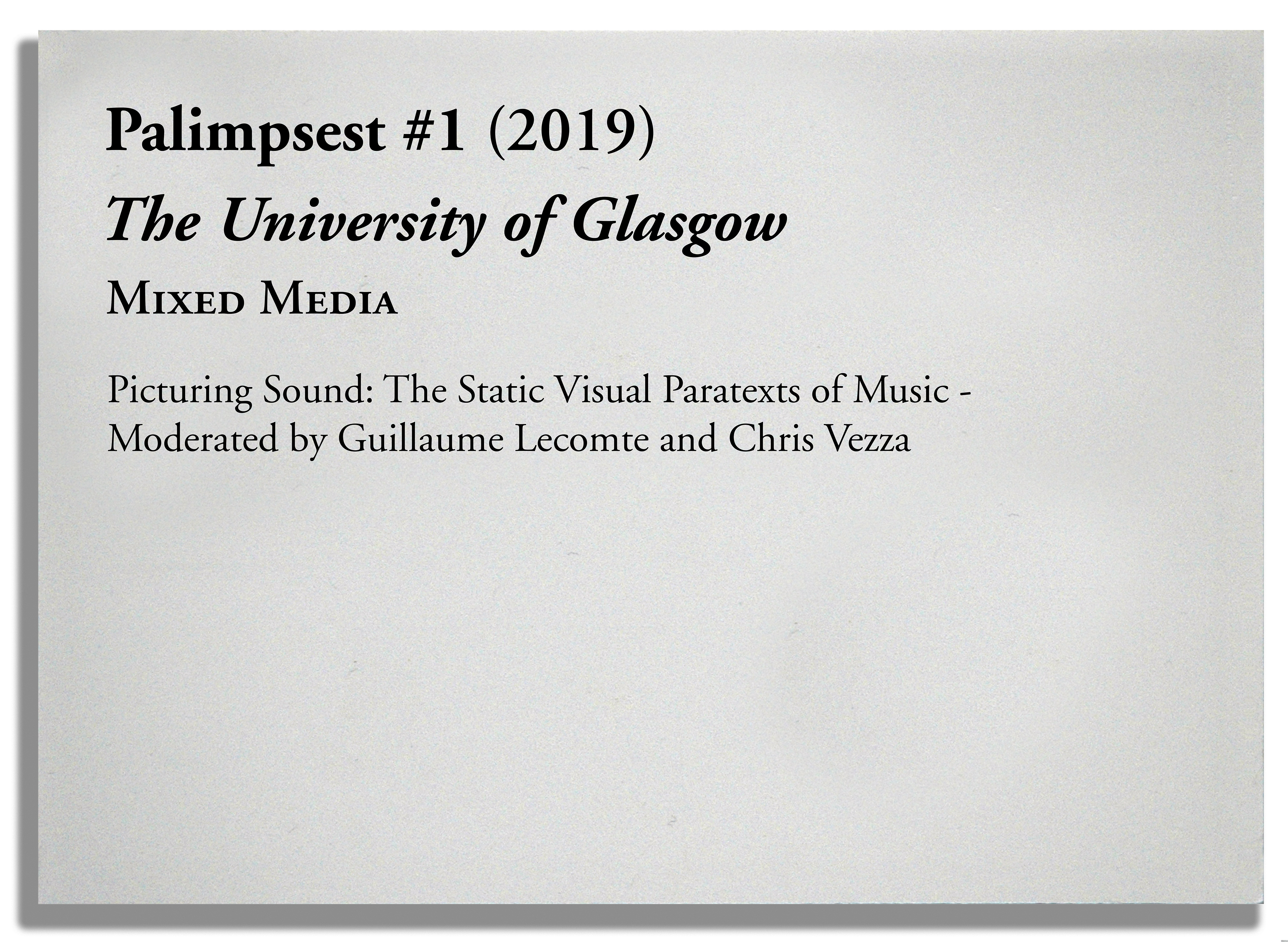 Picturing Sound - Placard - Social Media