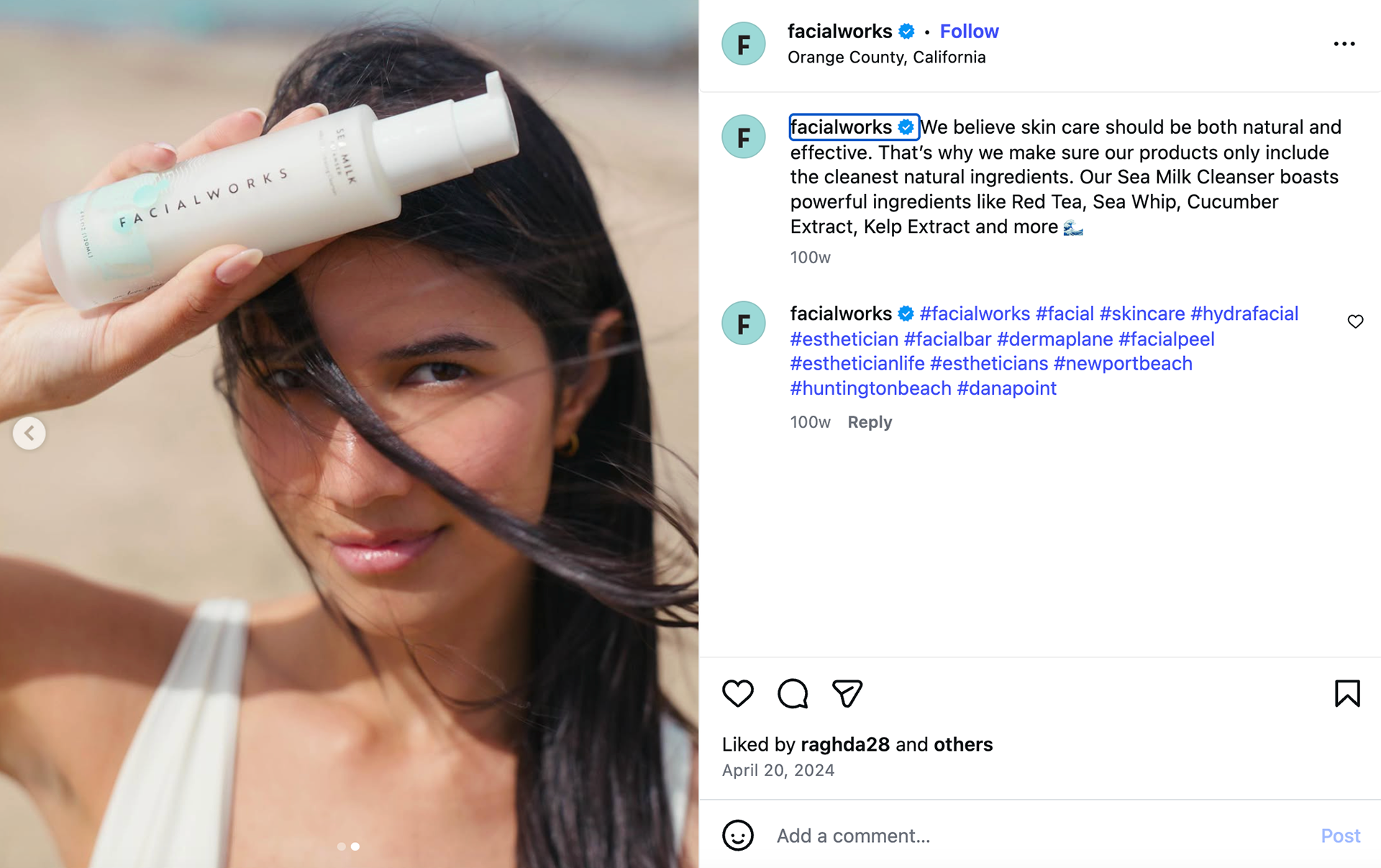 Assisted in Art Direction on set for content for FacialWorks social. 