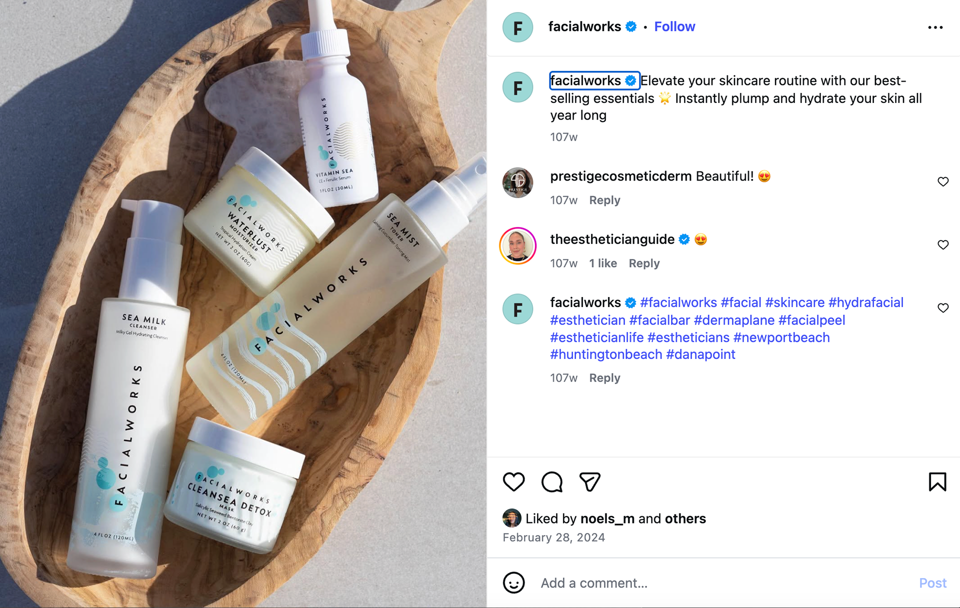 Assisted in Art Direction on set for content for FacialWorks social. 