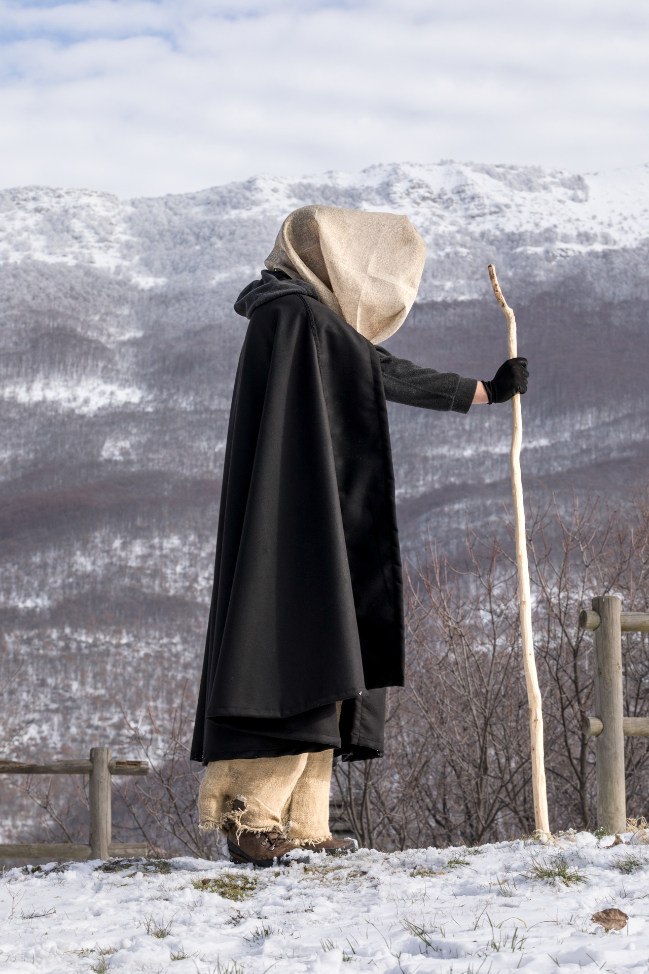 An Ugly masks (mascar brutt). This type of mask has always represented the wild world of the forest or mountain areas.