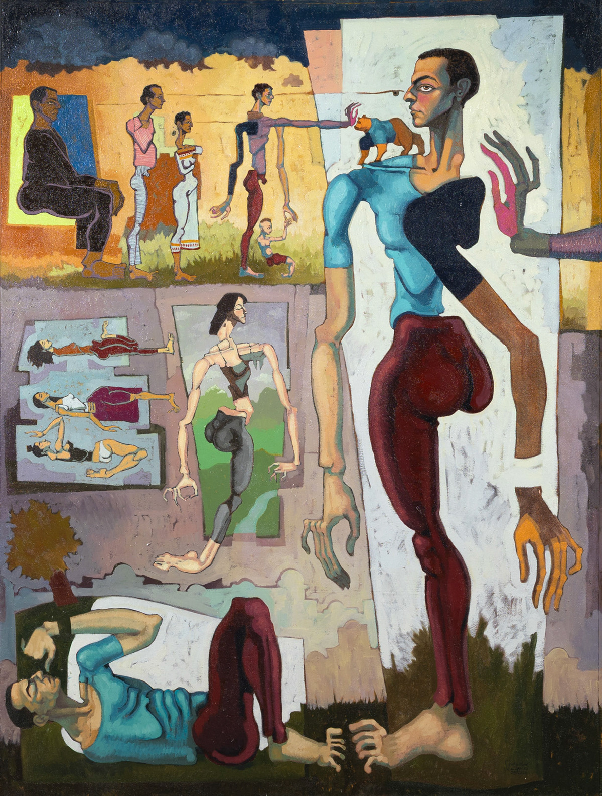 Graveyard of the memories, 2022 Oil on Canvas 59.05 x 78.74 x 1.77 Inches 150 x 200 x 4.5 cm