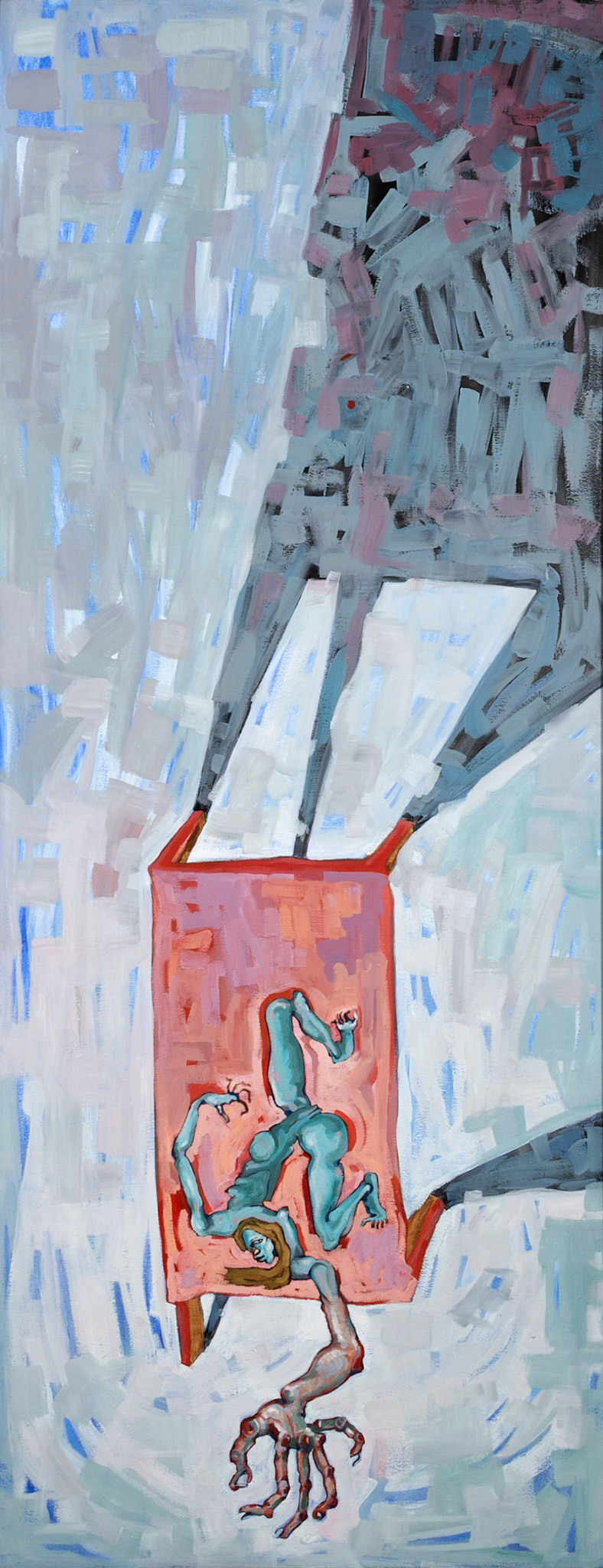 How the wind looks like!, 2025 Oil on Canvas 31.49 x 78.74 x 1.57 Inches 80 x 200 x 4 cm