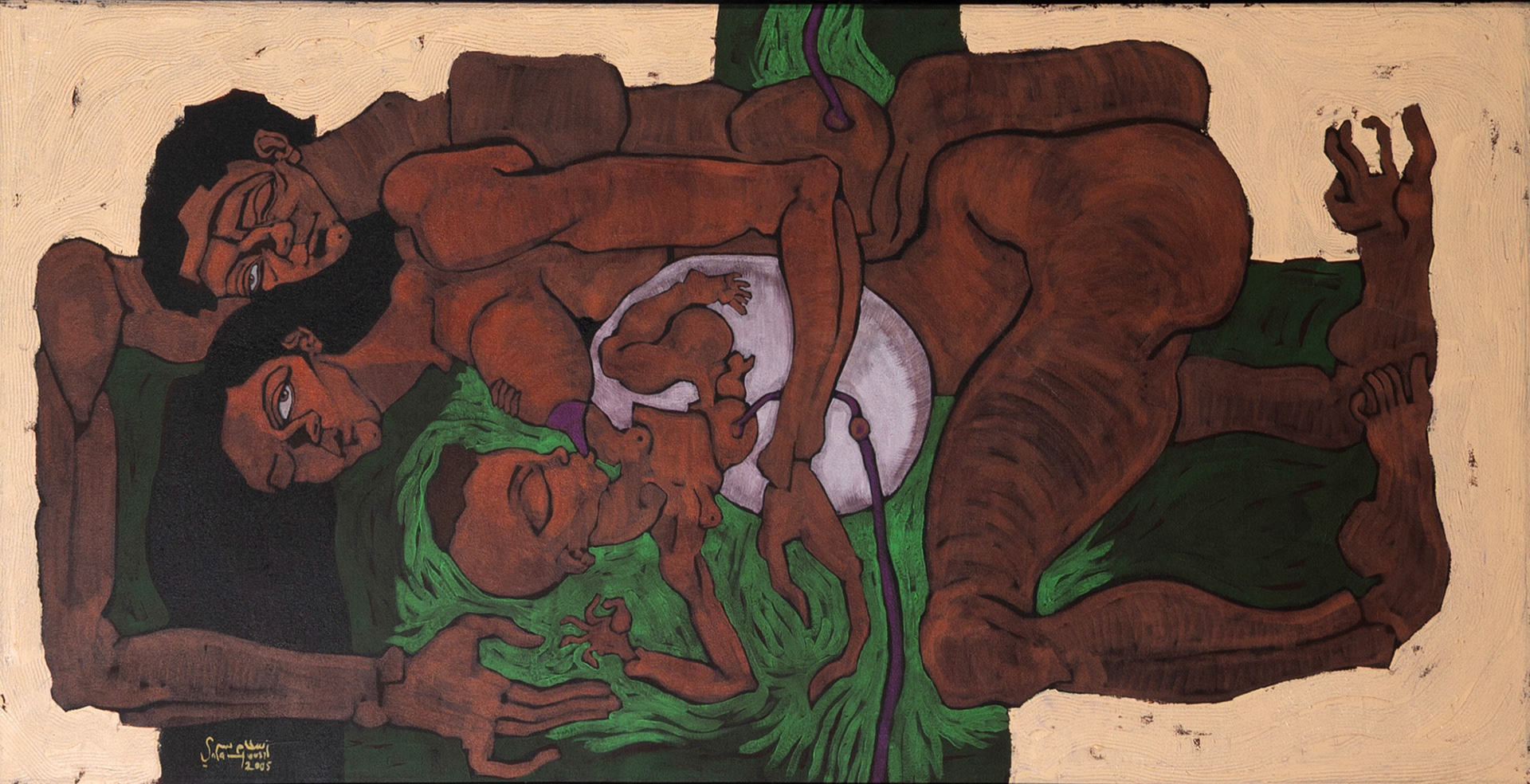 TriOne body, 2025 Oil on Canvas 70.86 x 35.43 x 1.57 Inches 180 x 90 x 4 cm