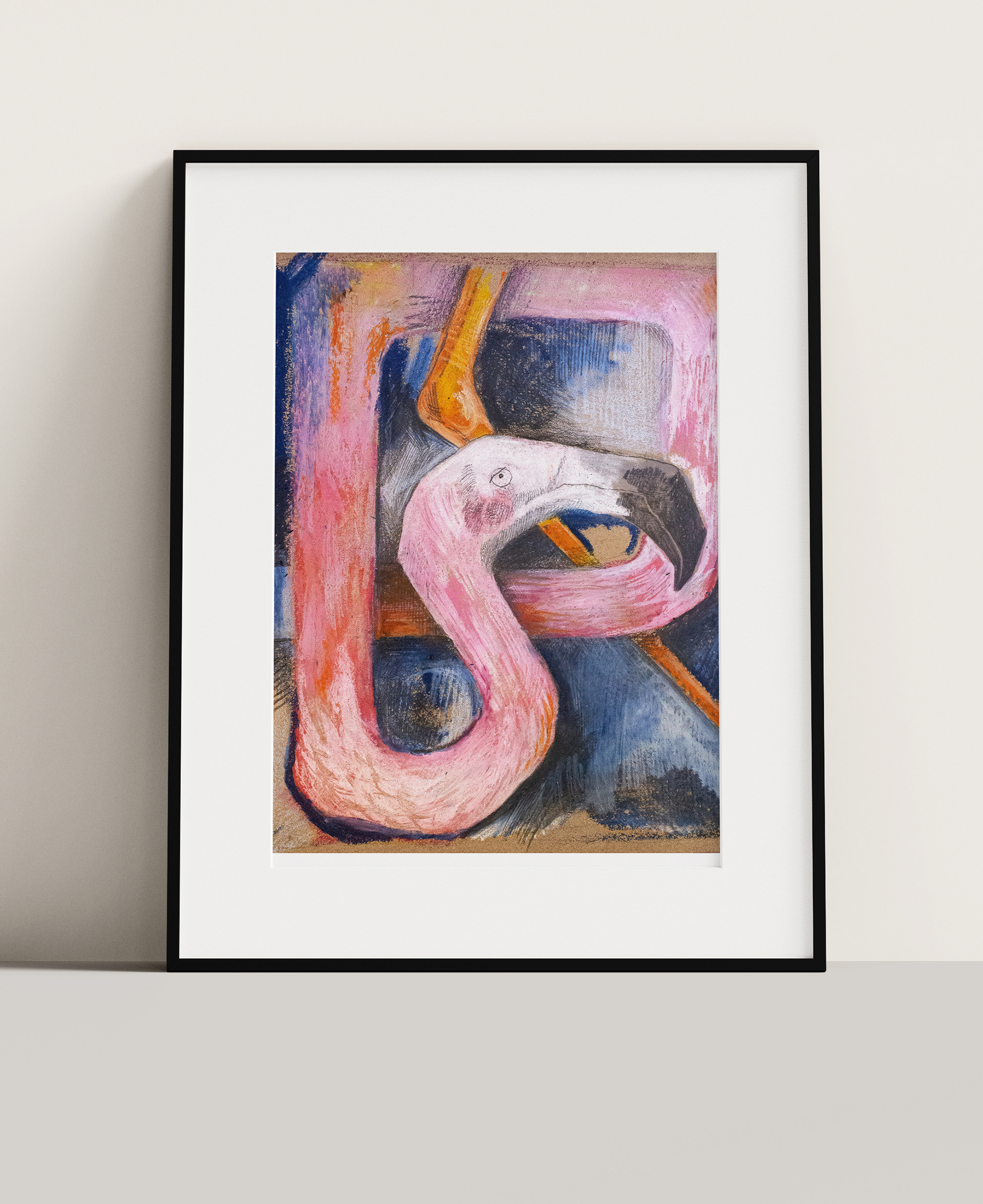 Abstract flamingo