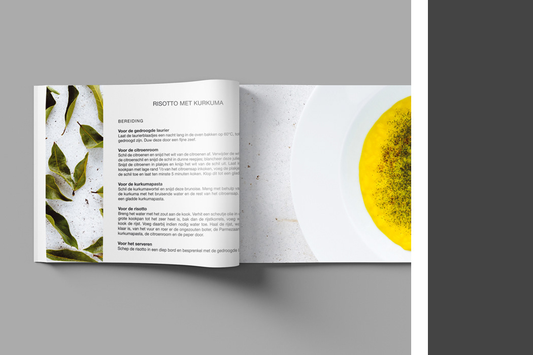 Recette illustrée par des photographies de plat haut de gamme