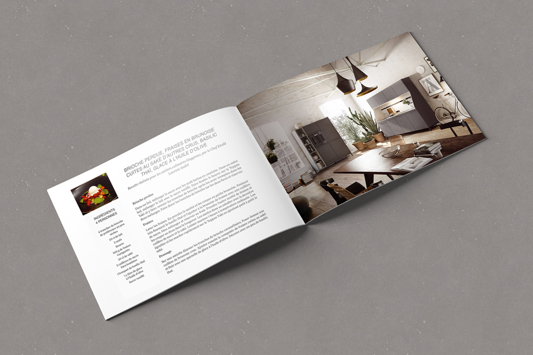 Vue en double page du livret de recettes