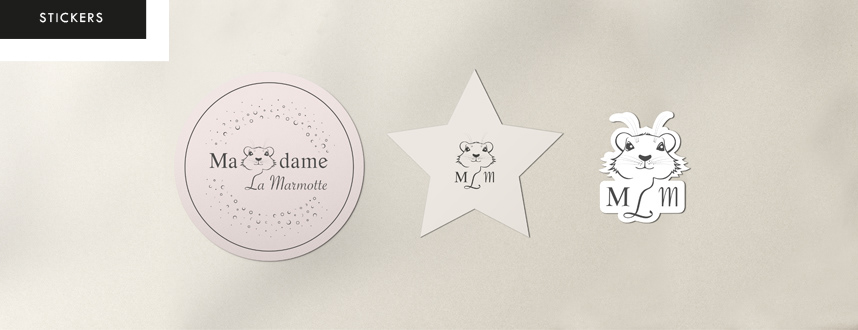 Série de stickers - découpe de forme