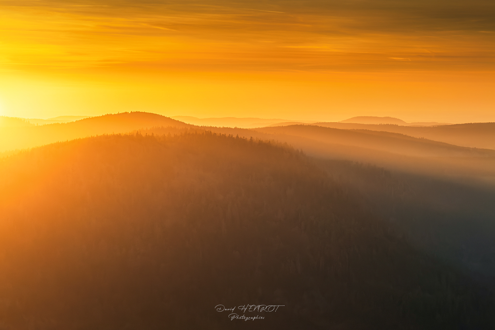 Sunset sur les Hautes-Vosges