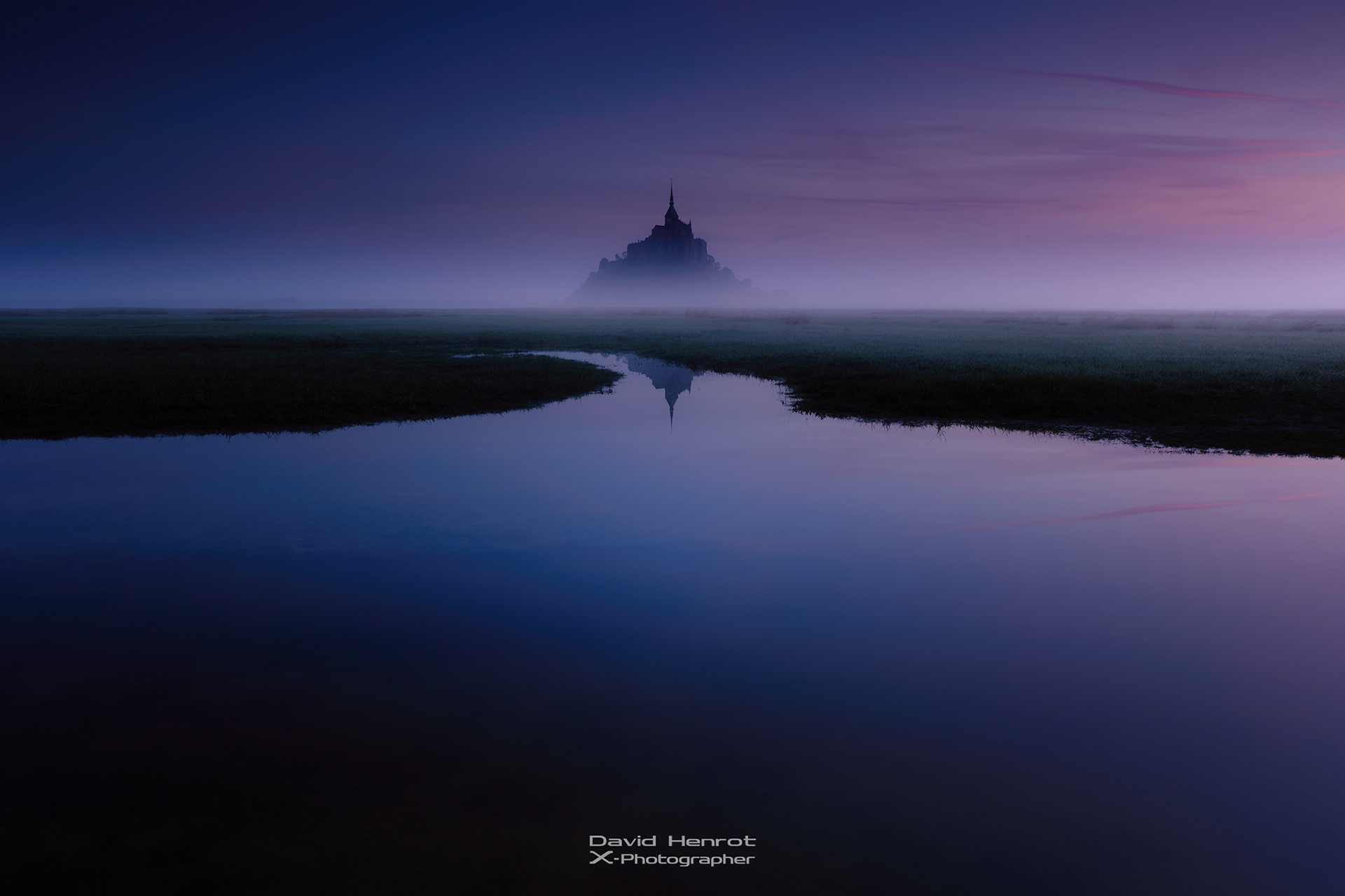 Le Mont-Saint-Michel, depuis les prés salés, Manche