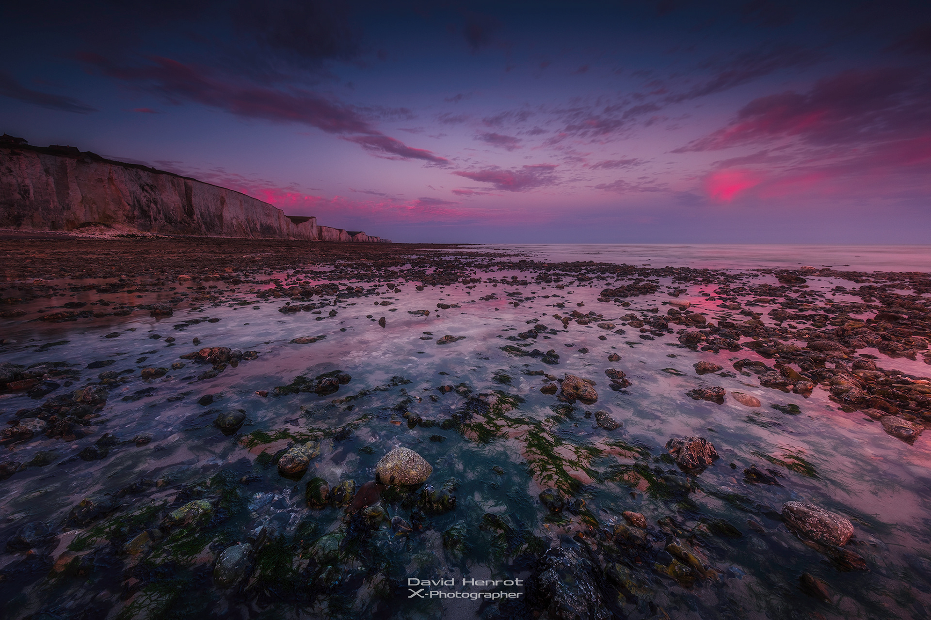 Les Falaises d'Ault à marée basse, Somme
