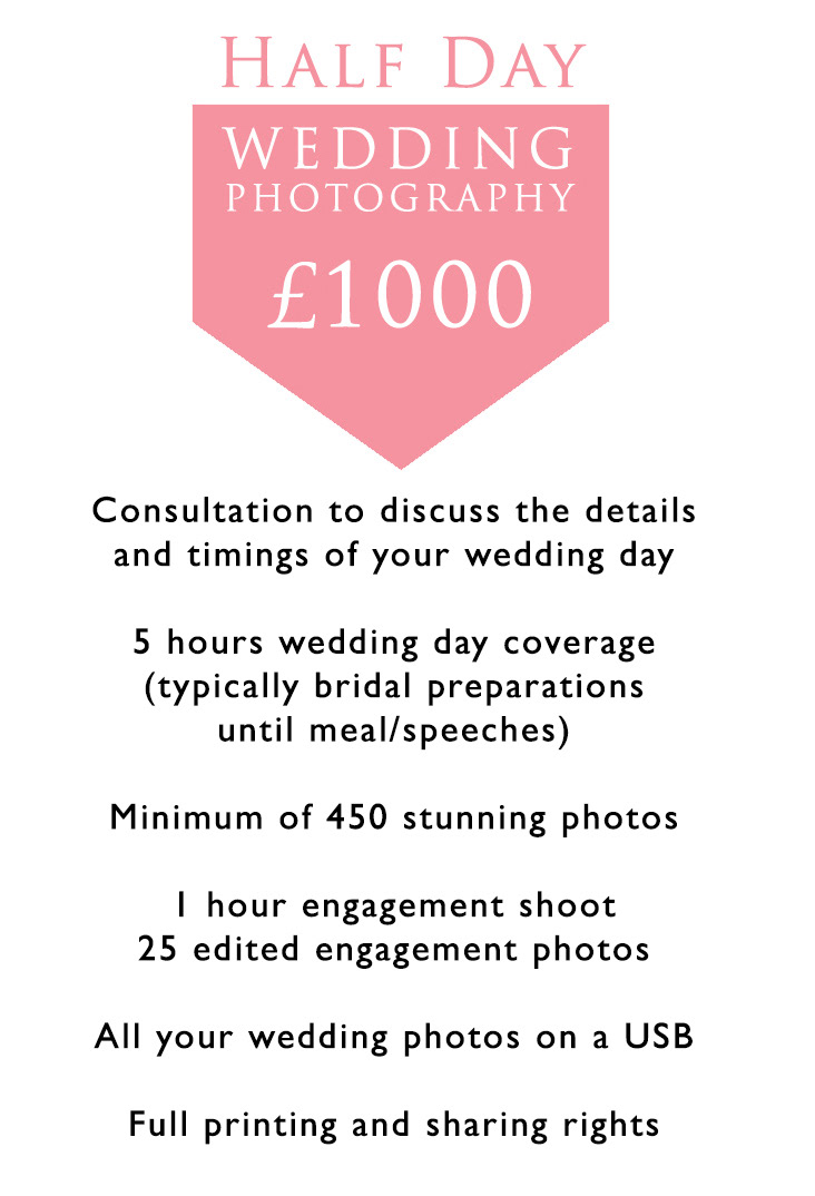somerset wedding photography price half day