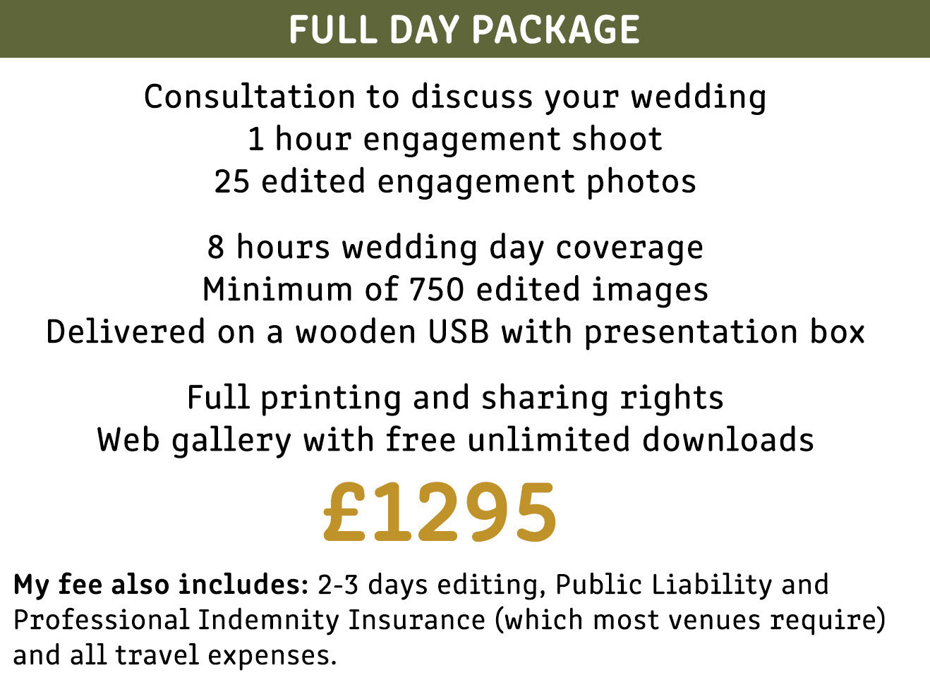 frome wedding photographer price