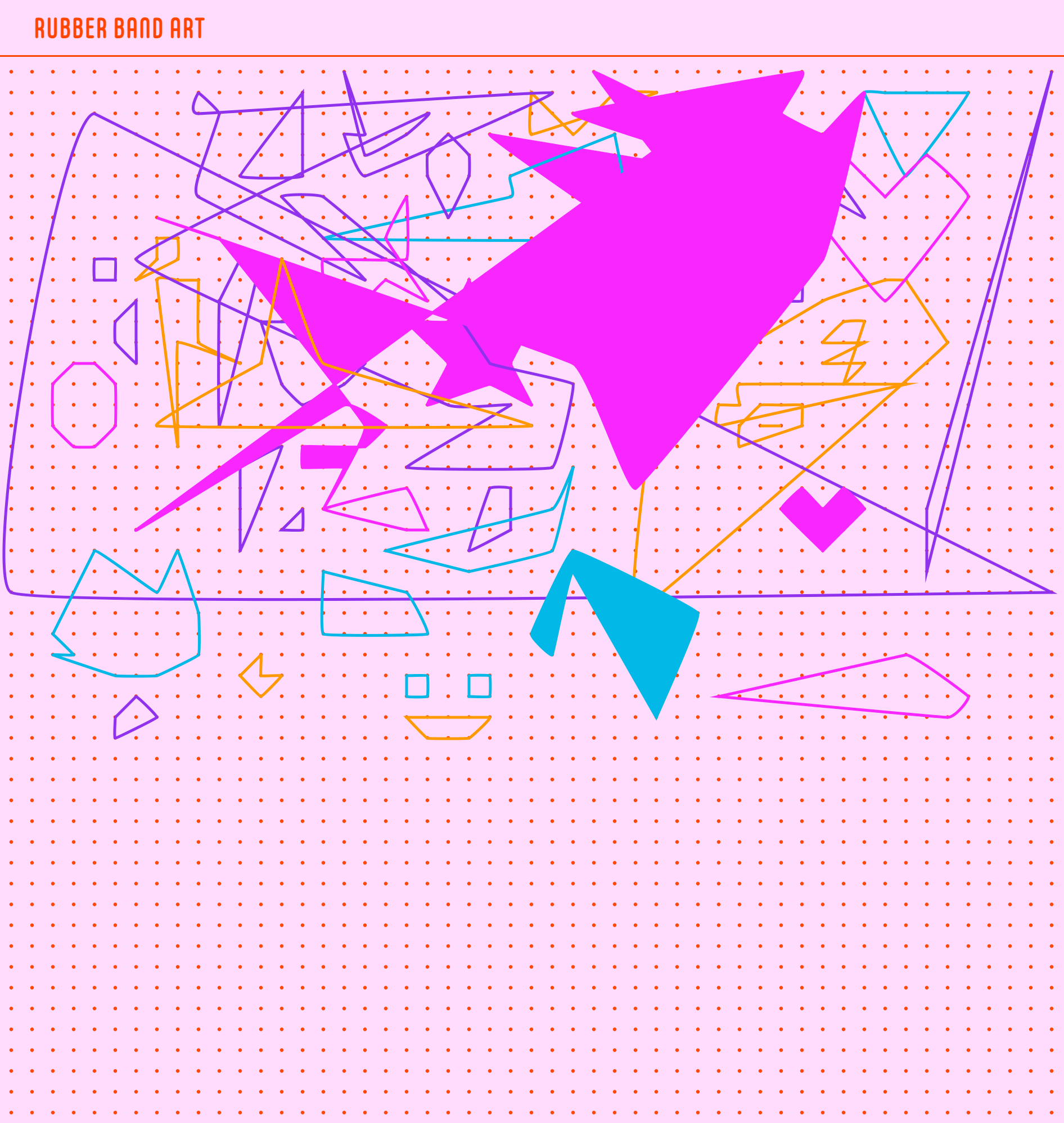 GradEx Day 4's Rubber Band Art