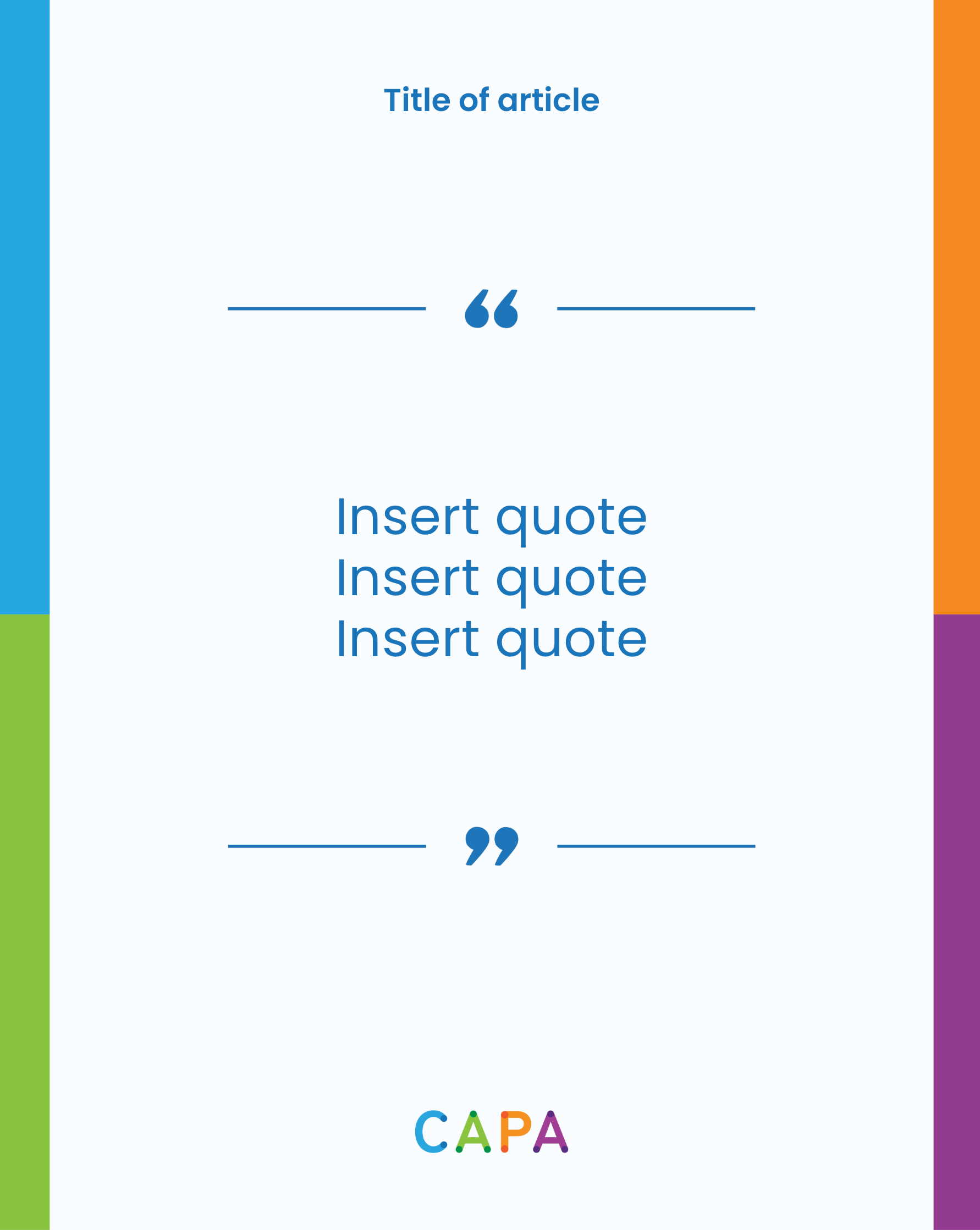 Quote feature for socials.
