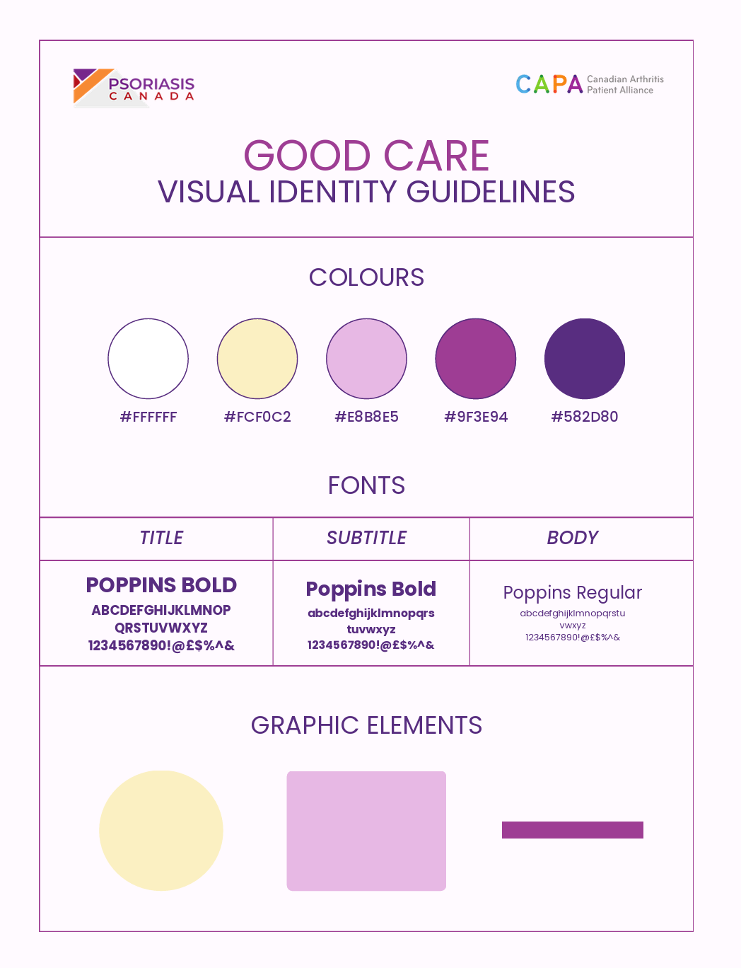 Simple visual guidelines I created to share with the web development team to ensure consistency across assets.