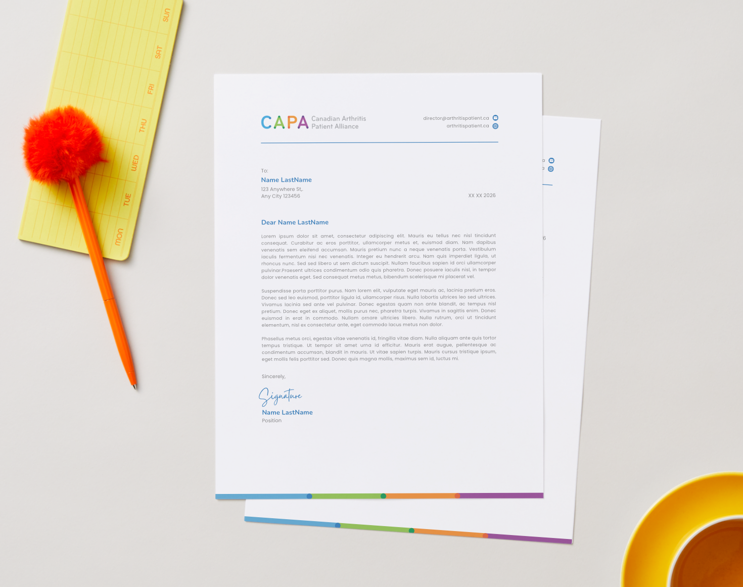 Letterhead design.