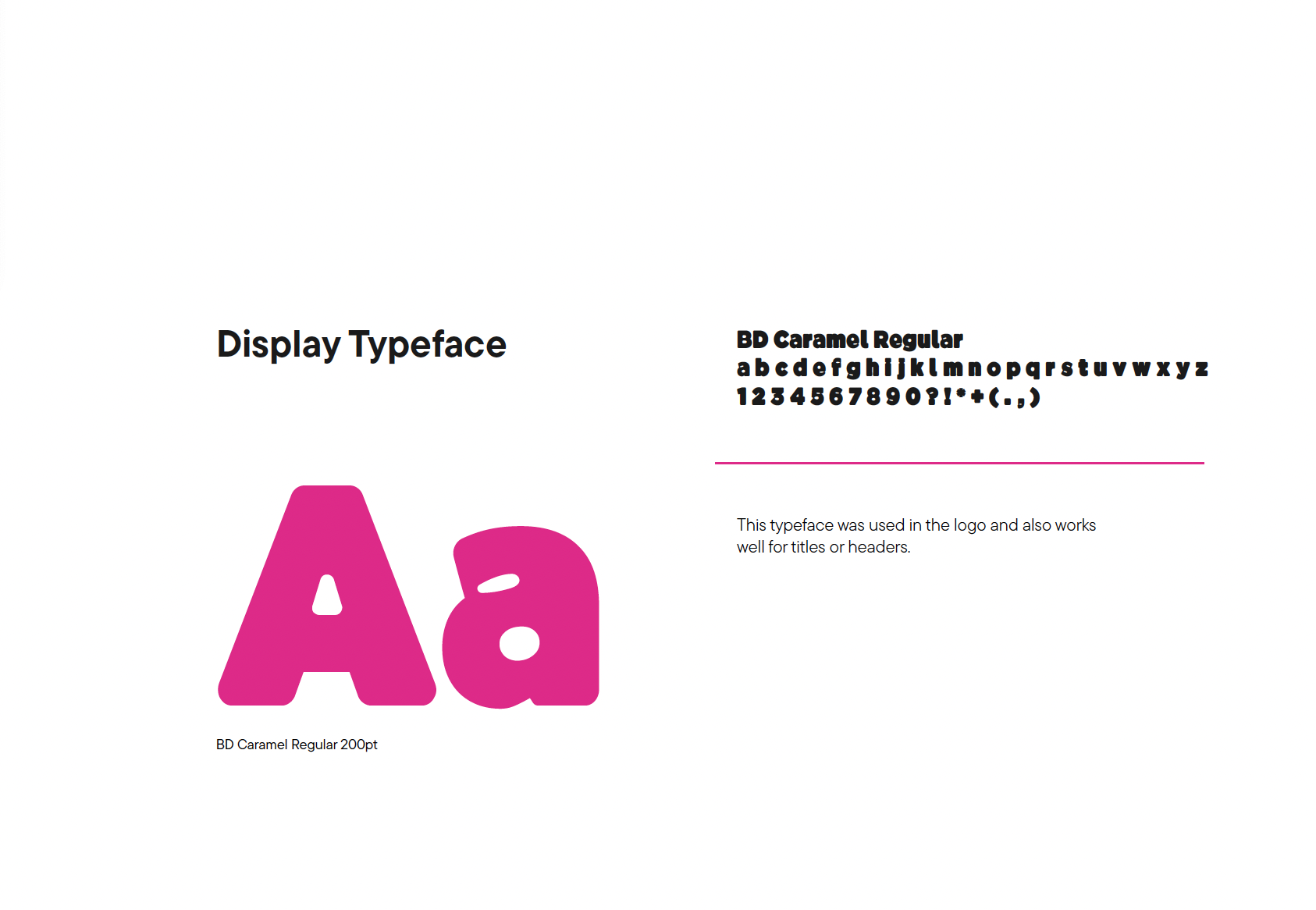 Brand guidelines type sample