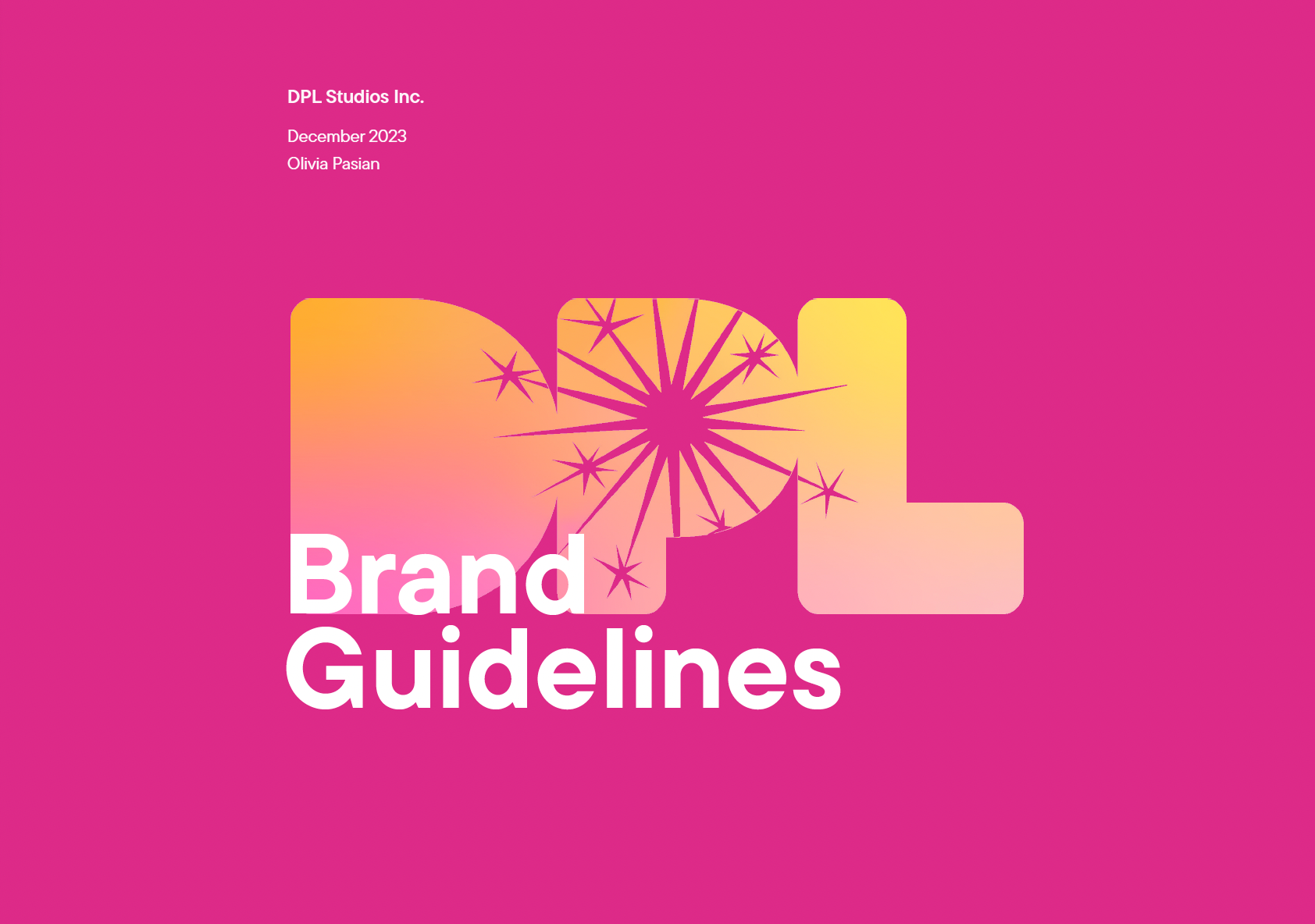 Cover for branding guidelines