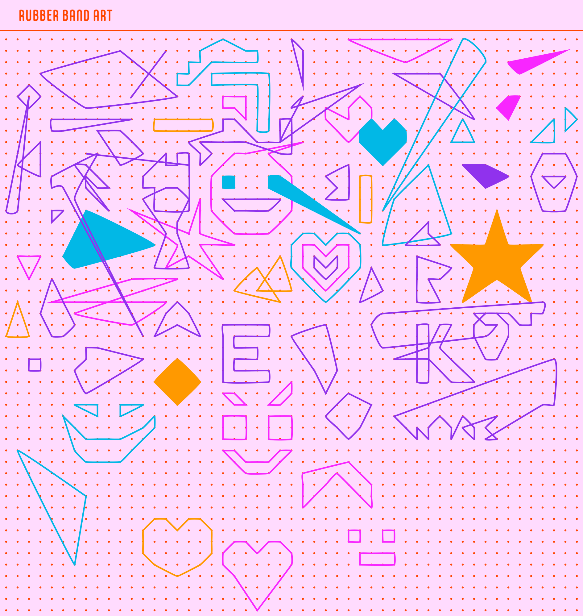 GradEx Day 1's Rubber Band Art