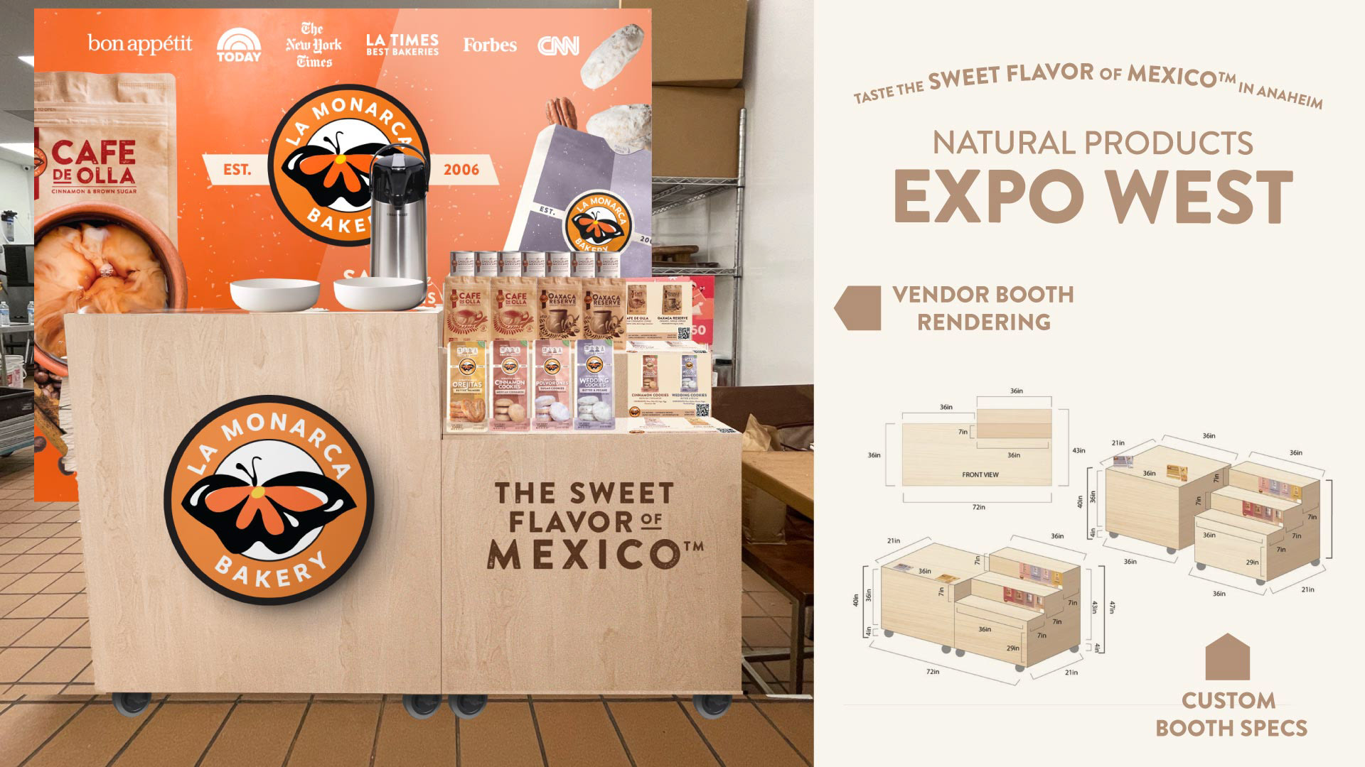 Photoshop Rendering & Custom Specs for the Tradeshow booth at ExpoWest