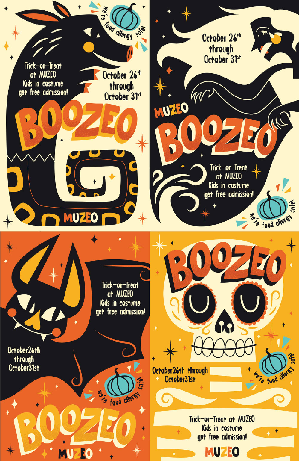 MUZEO Event Posters – "BOO-ZEO"
