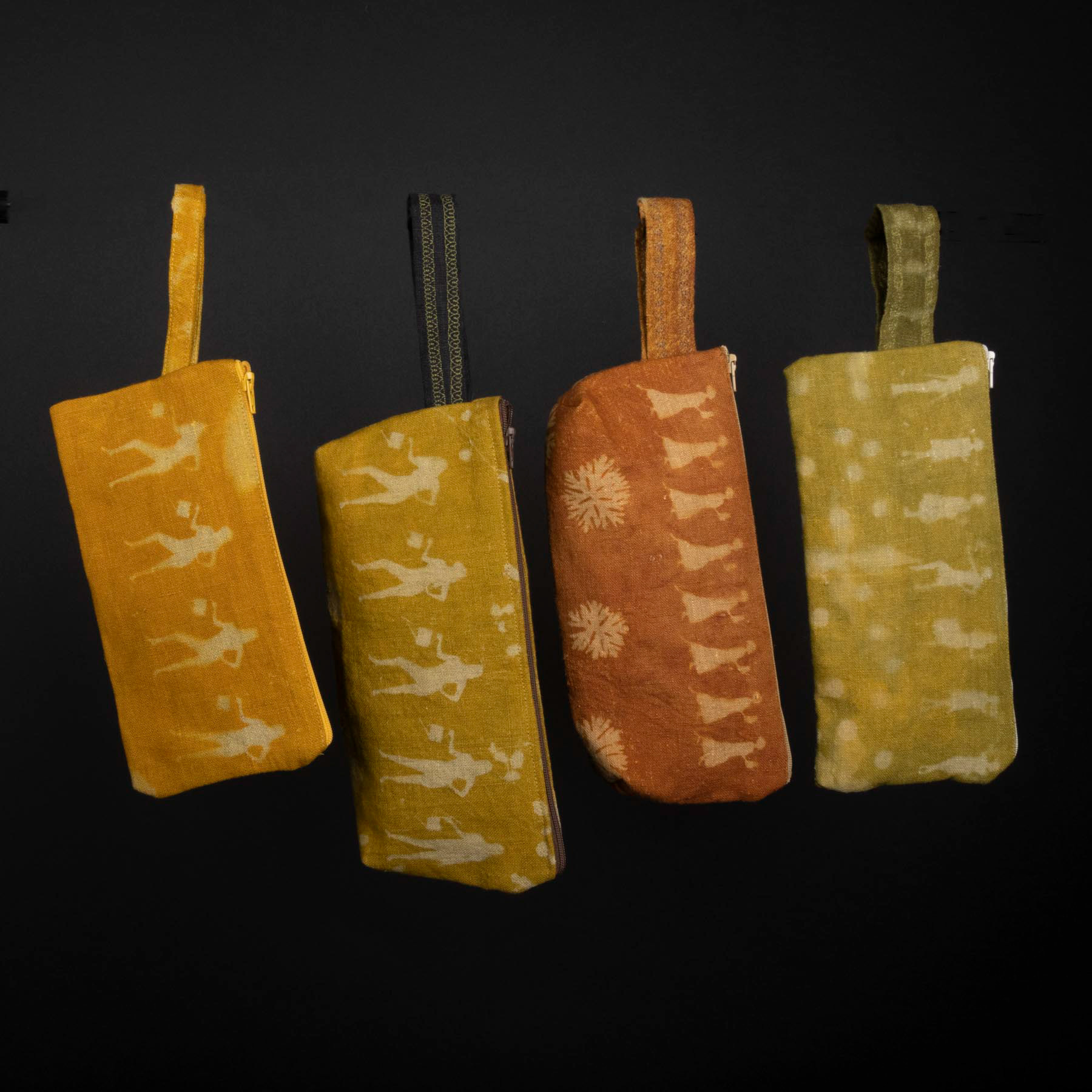 UV photogram on linen clutches