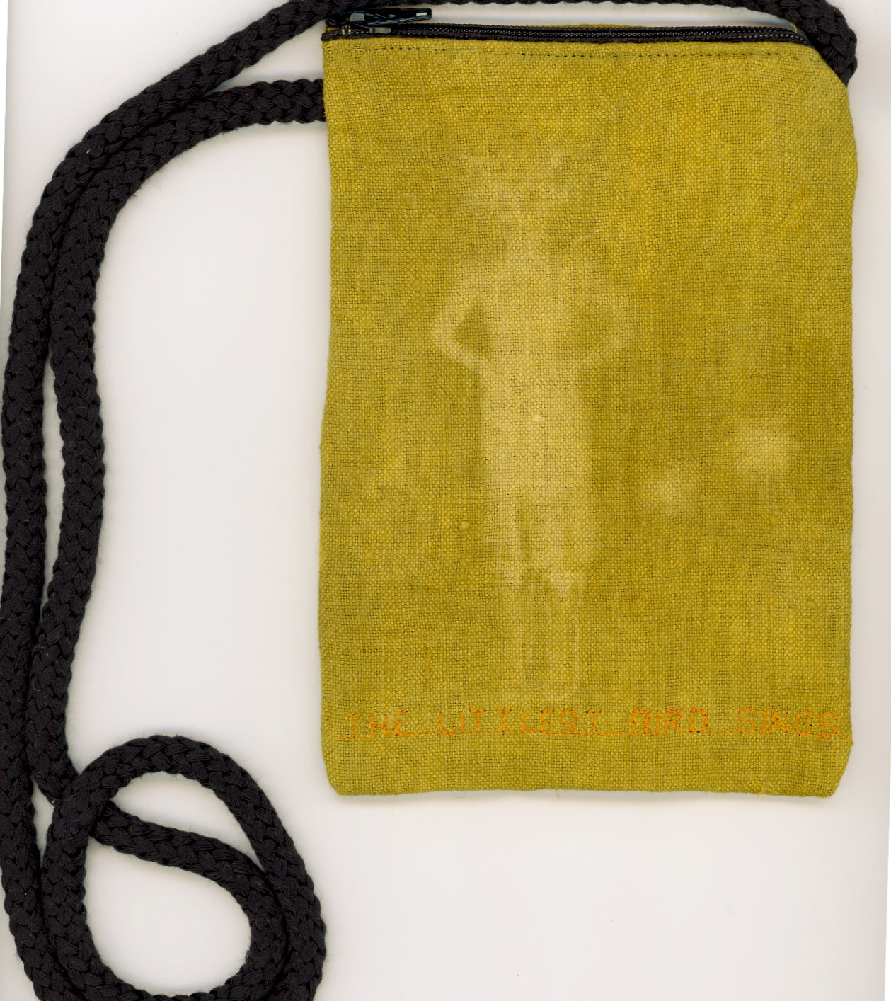 Photogram on linen shoulder bag